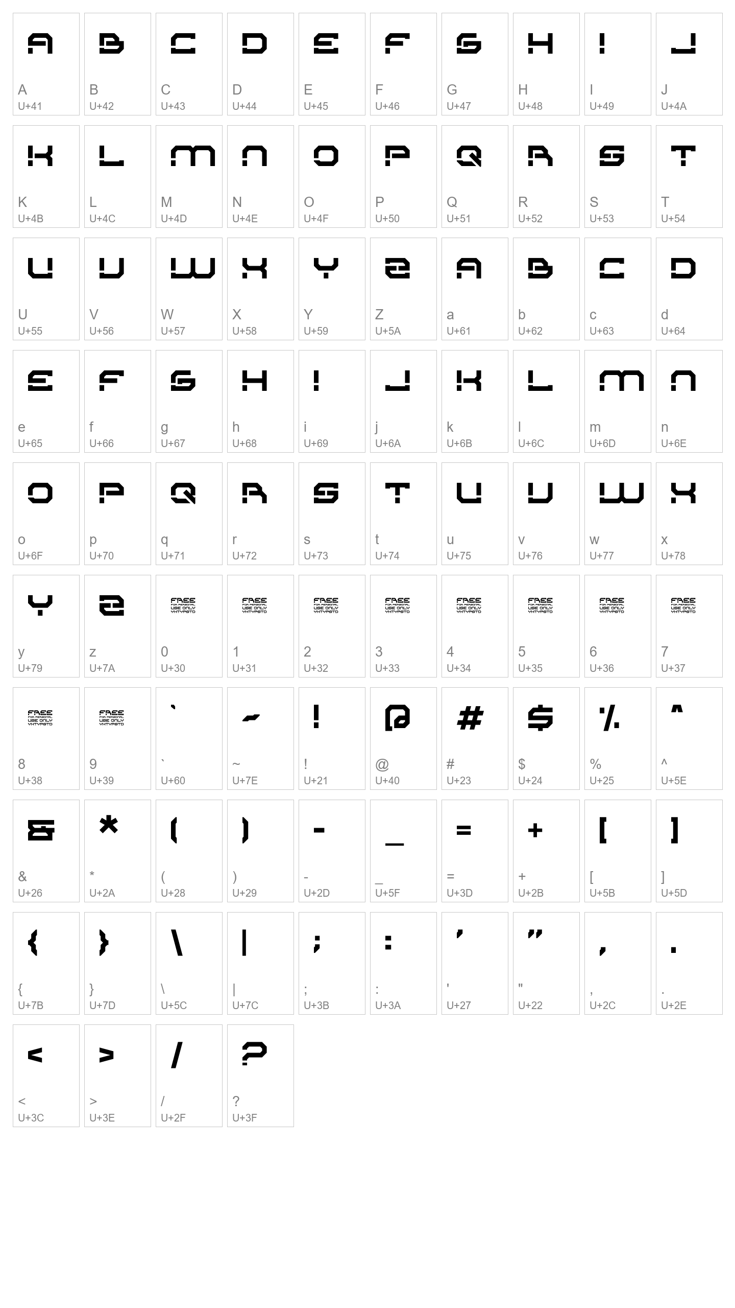 Character Map Image