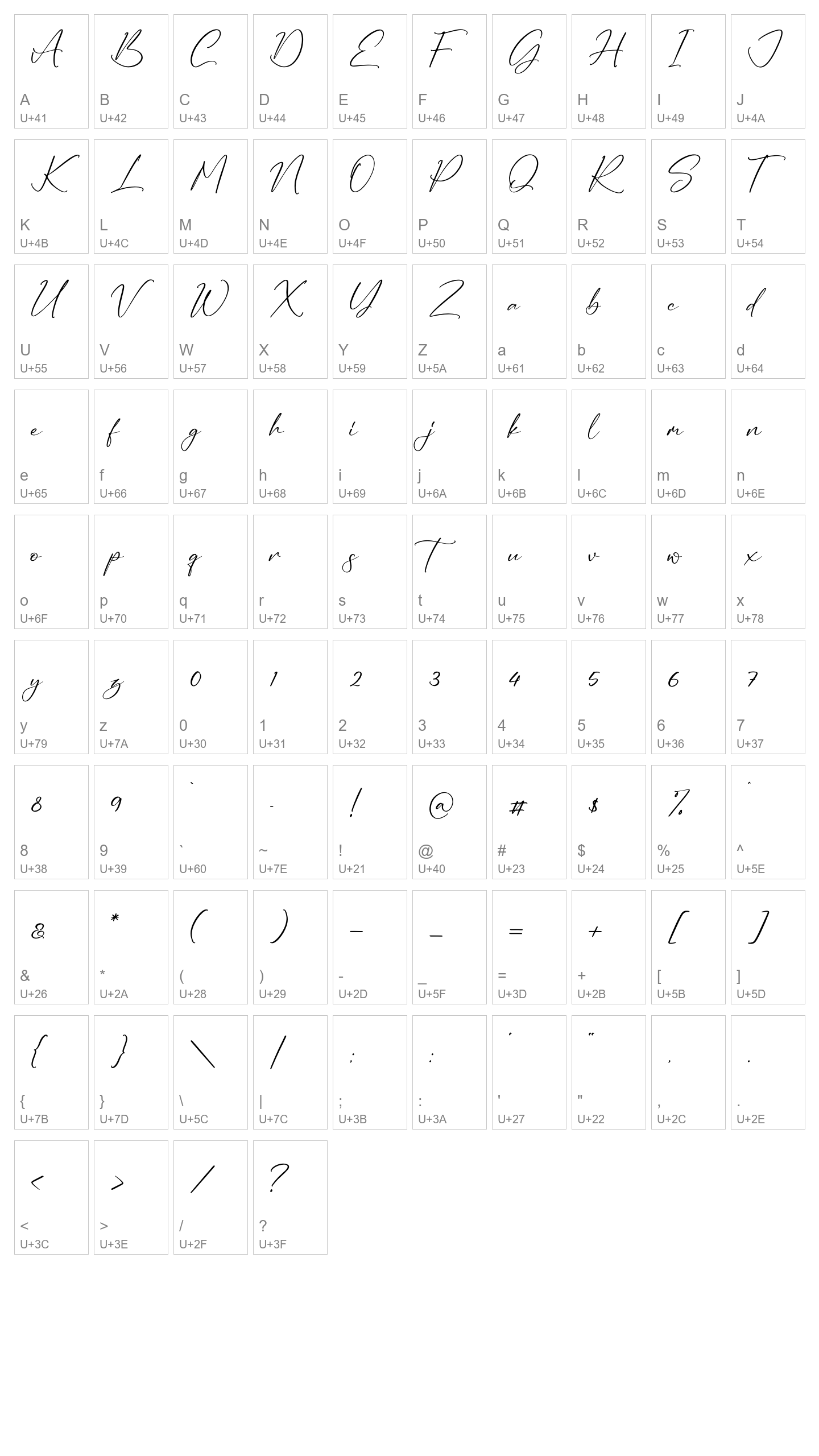 Character Map Image