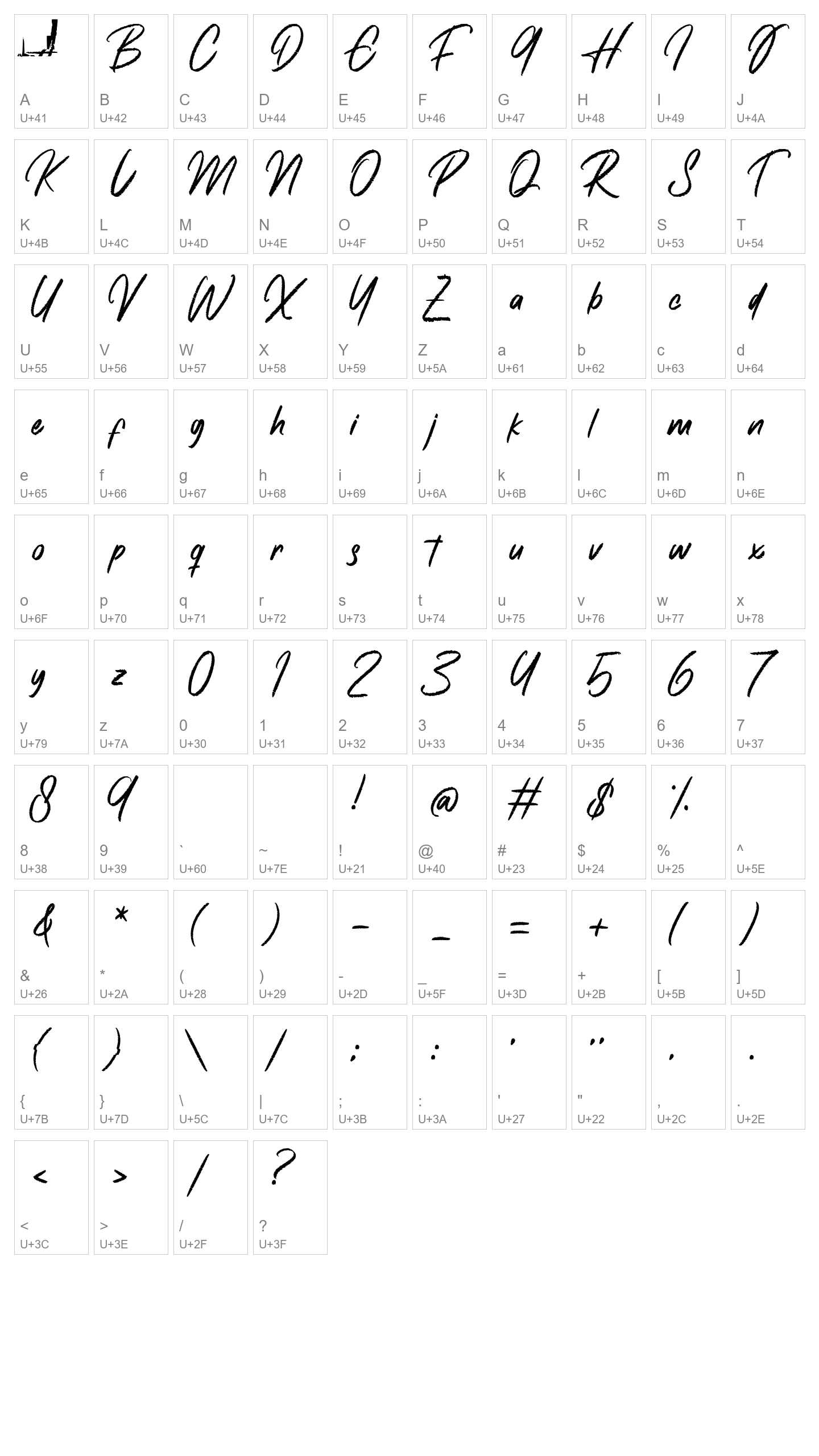 Character Map Image