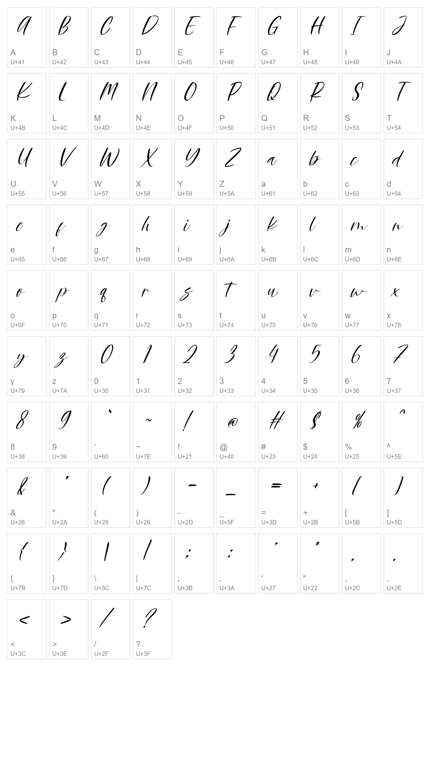 Character Map Image