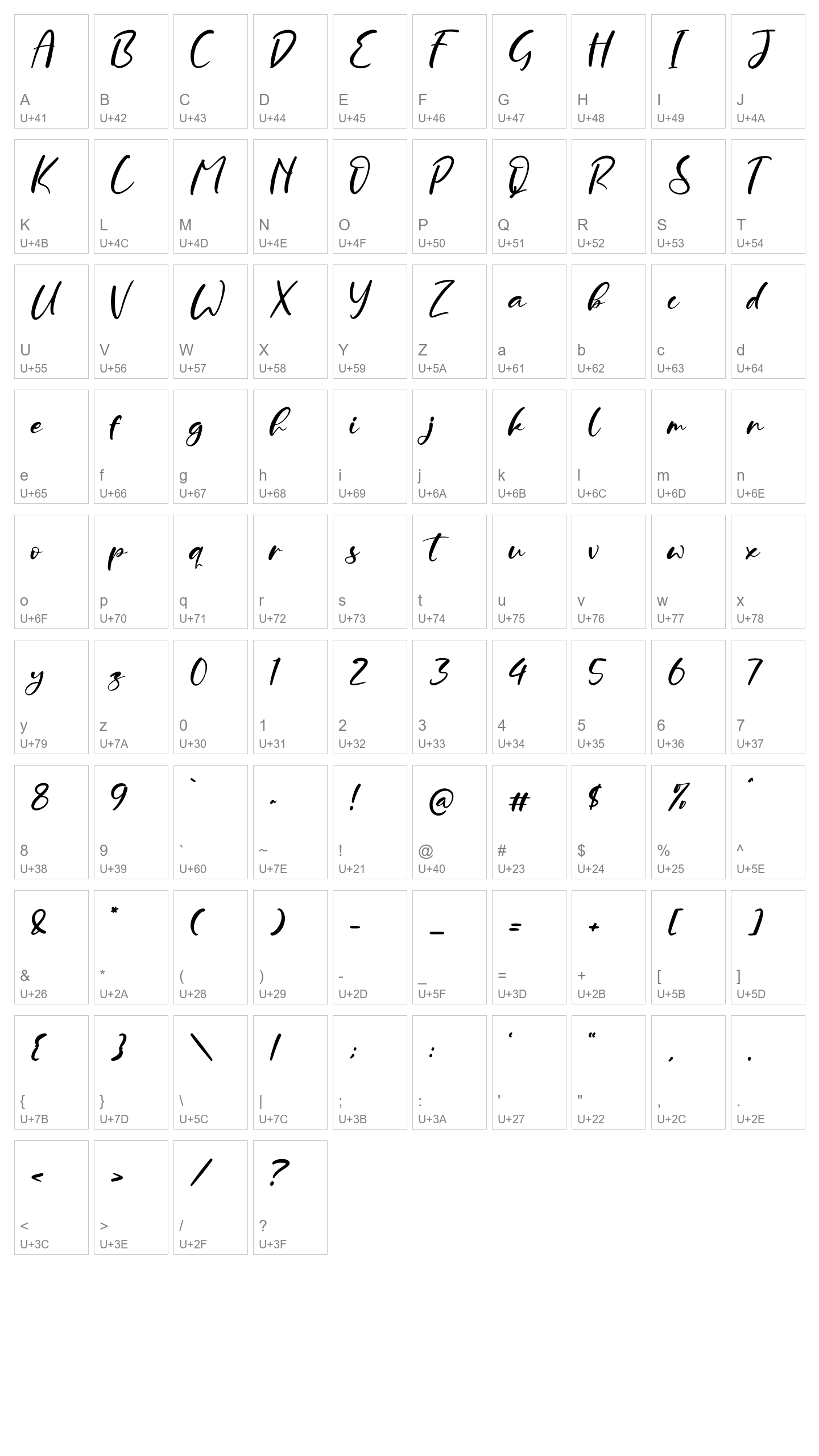 Character Map Image
