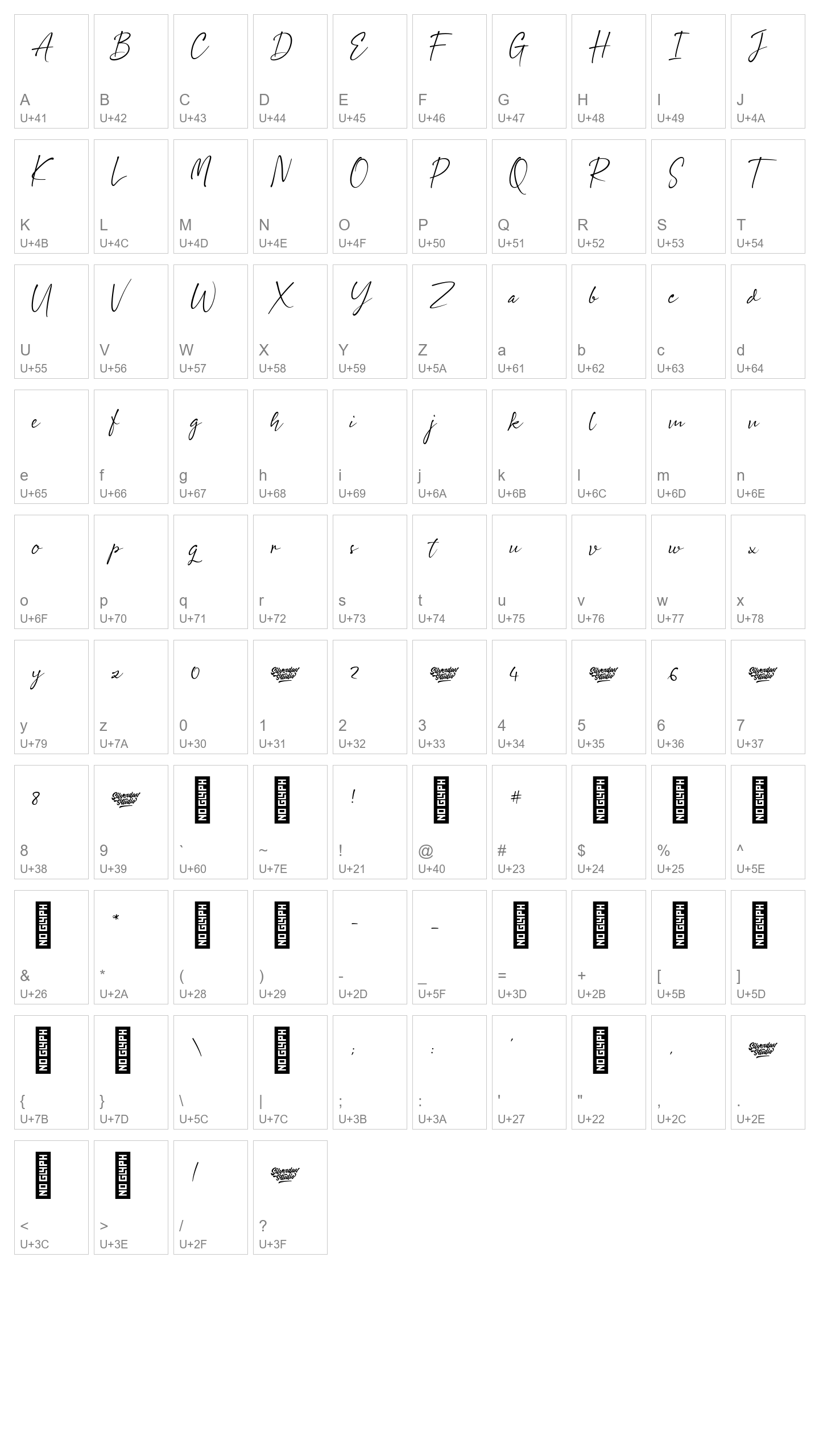 Character Map Image