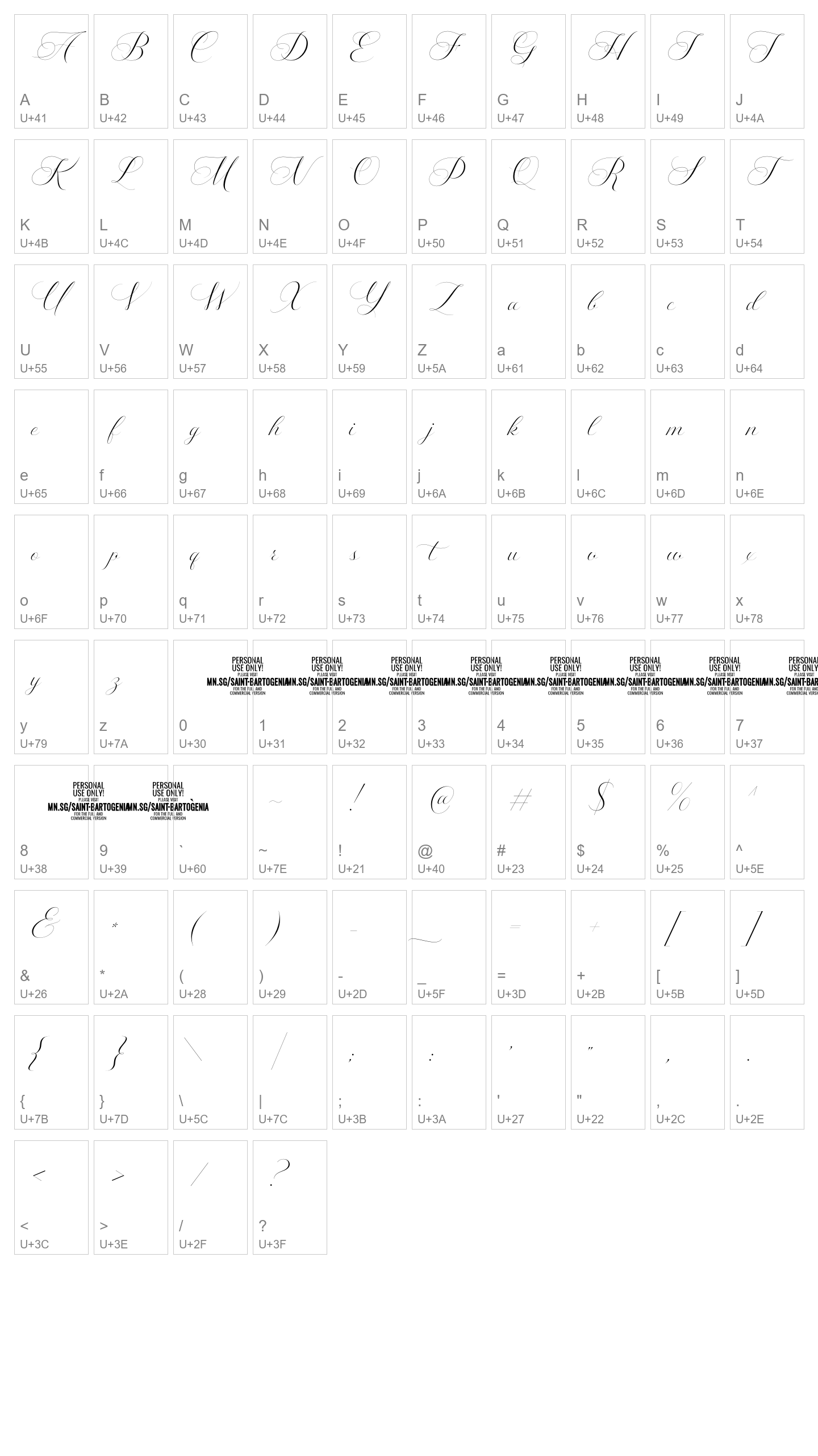 Character Map Image