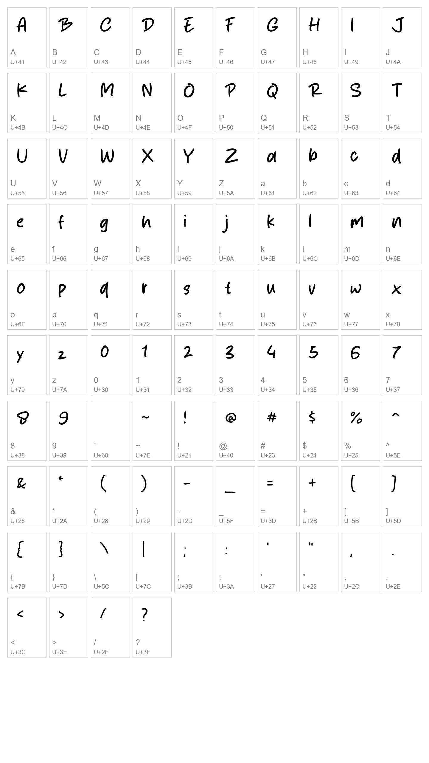 Character Map Image