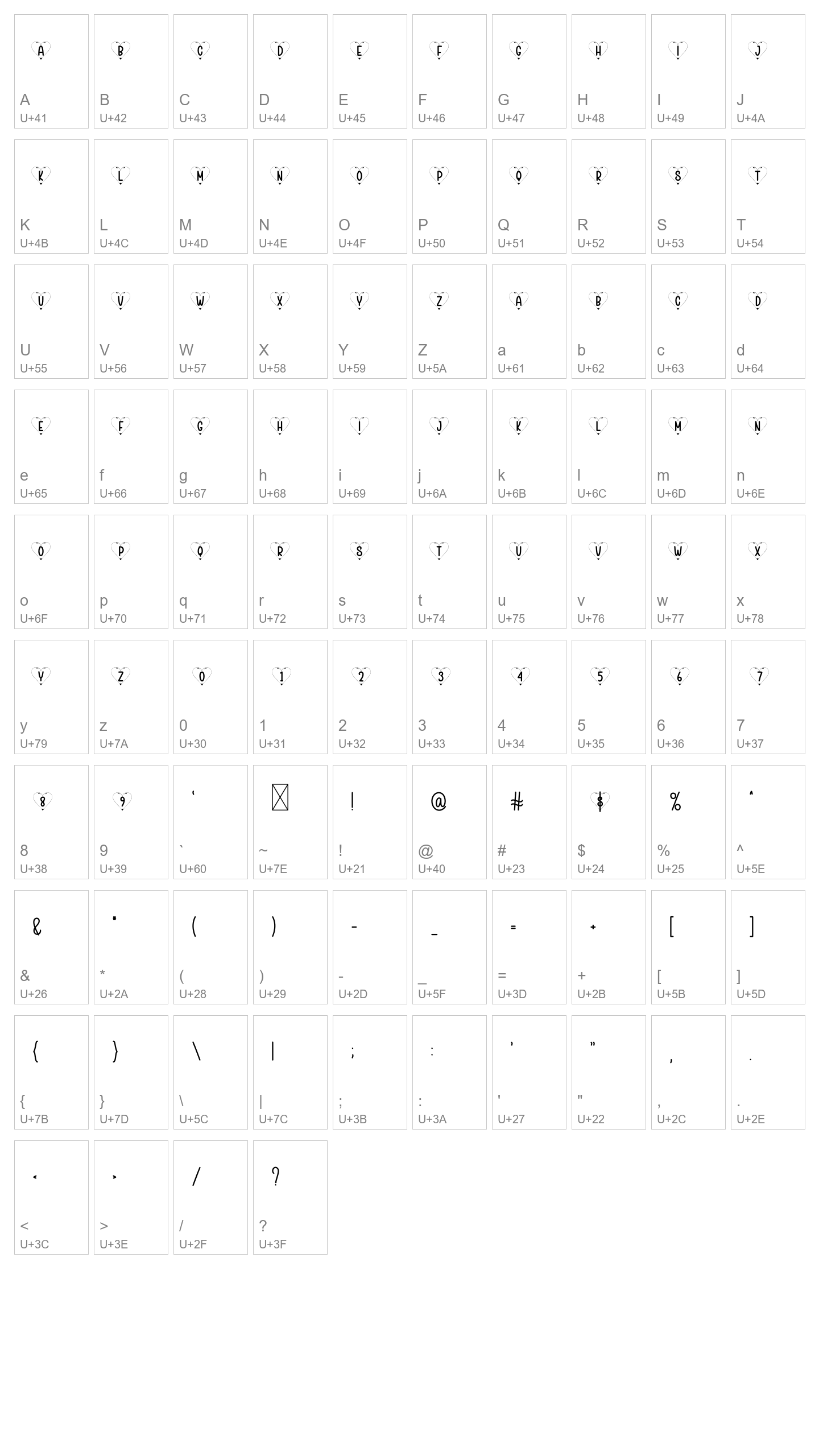 Character Map Image