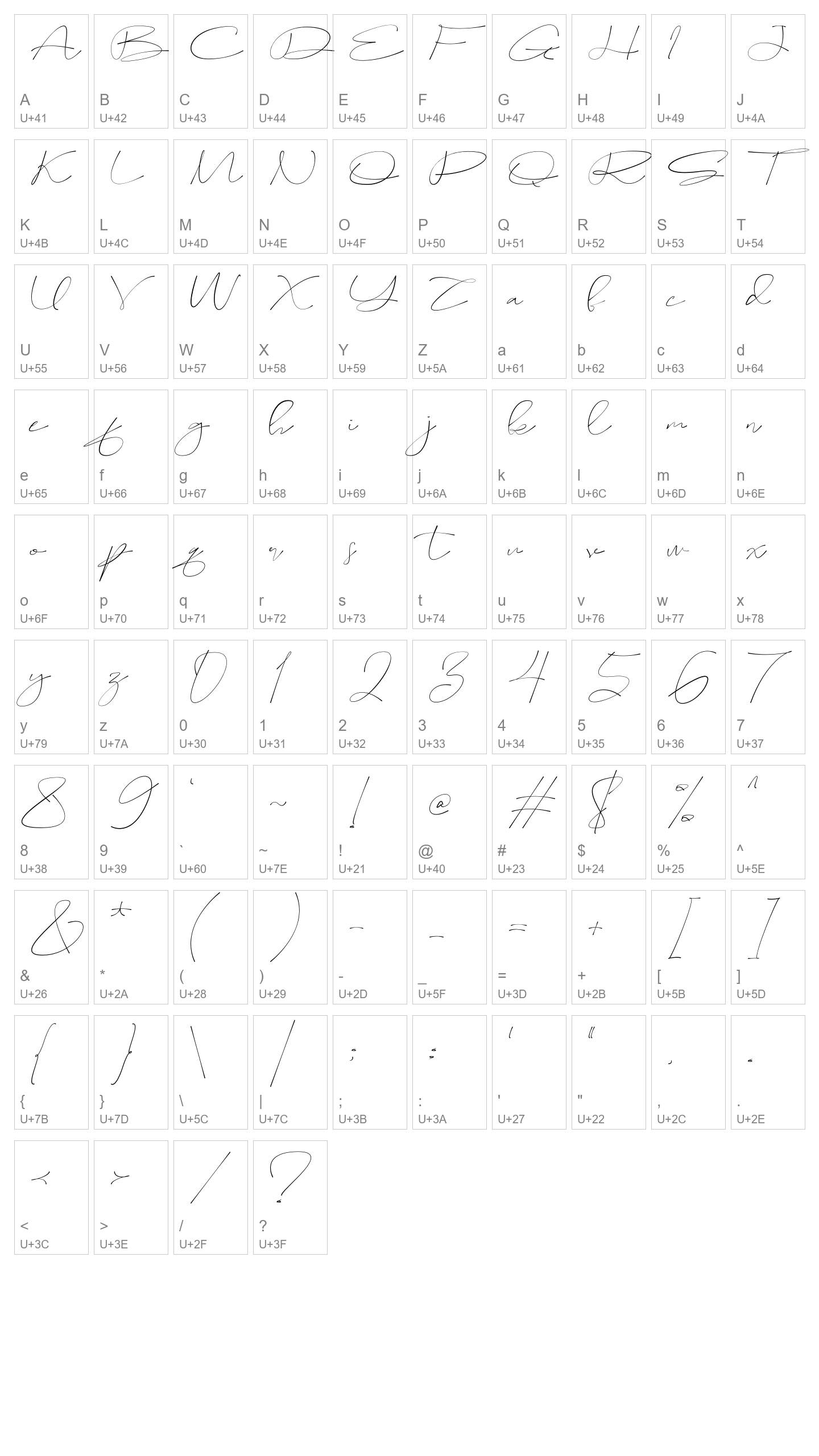 Character Map Image