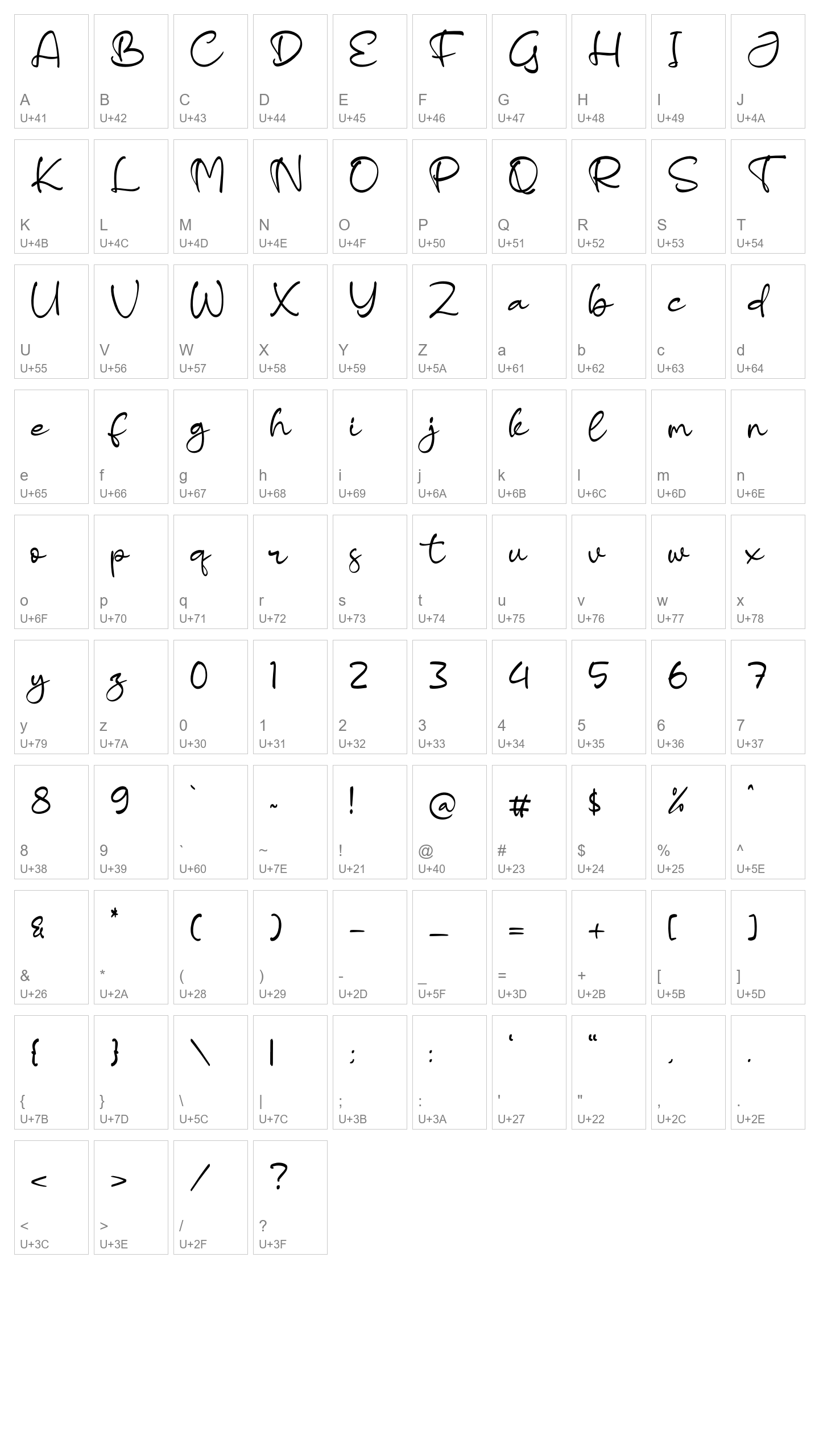 Character Map Image
