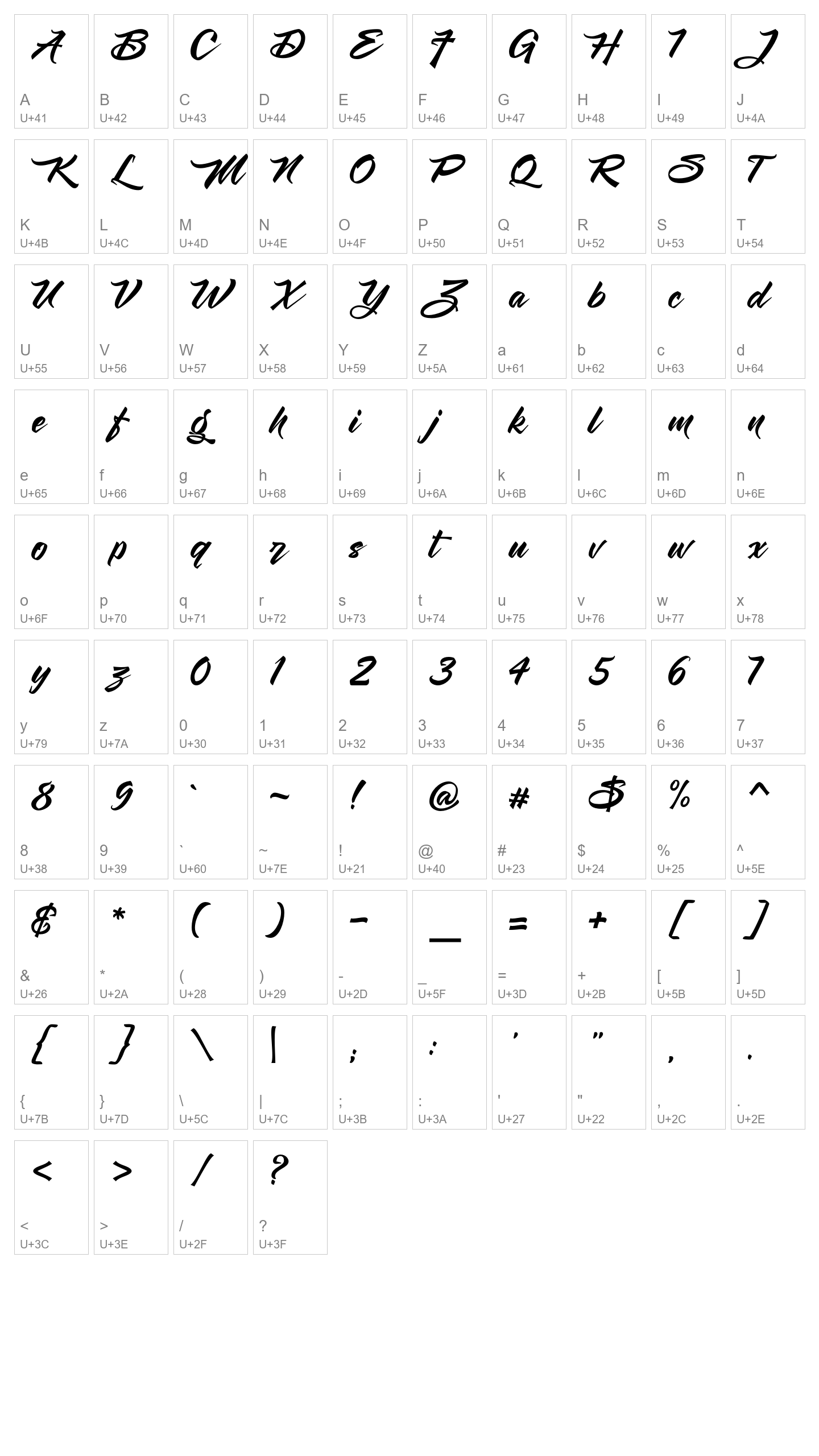 Character Map Image