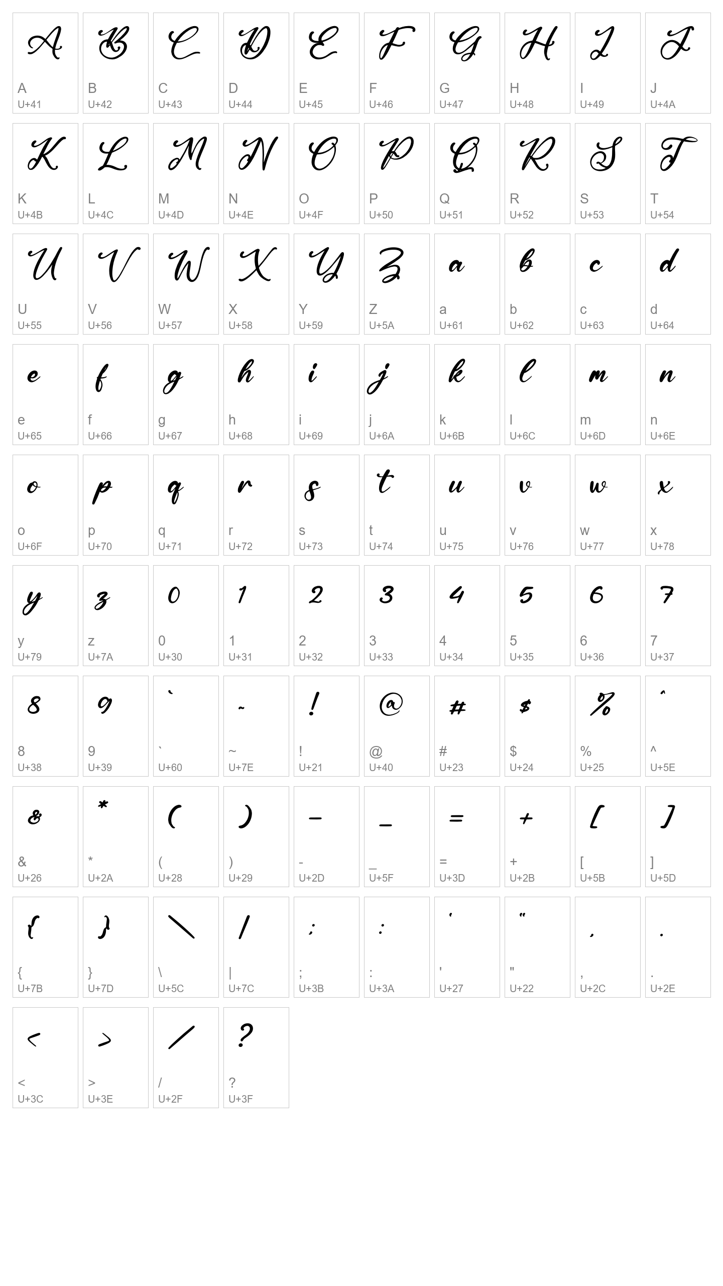 Character Map Image