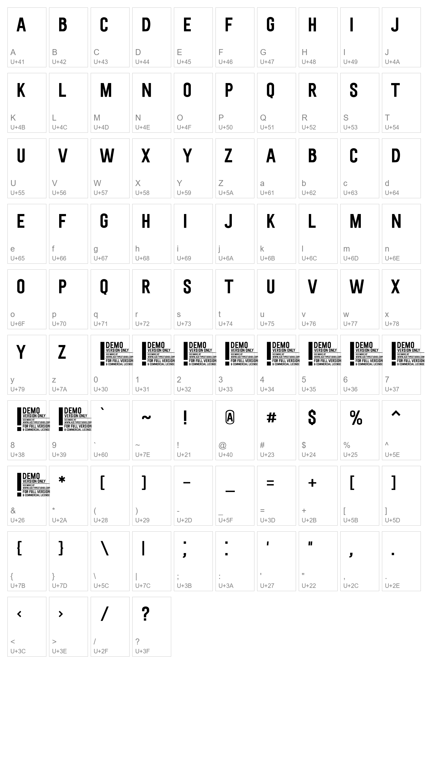 Character Map Image