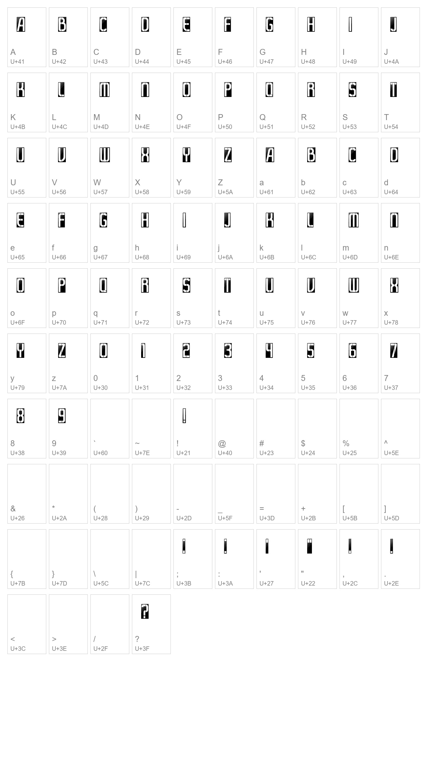 Character Map Image