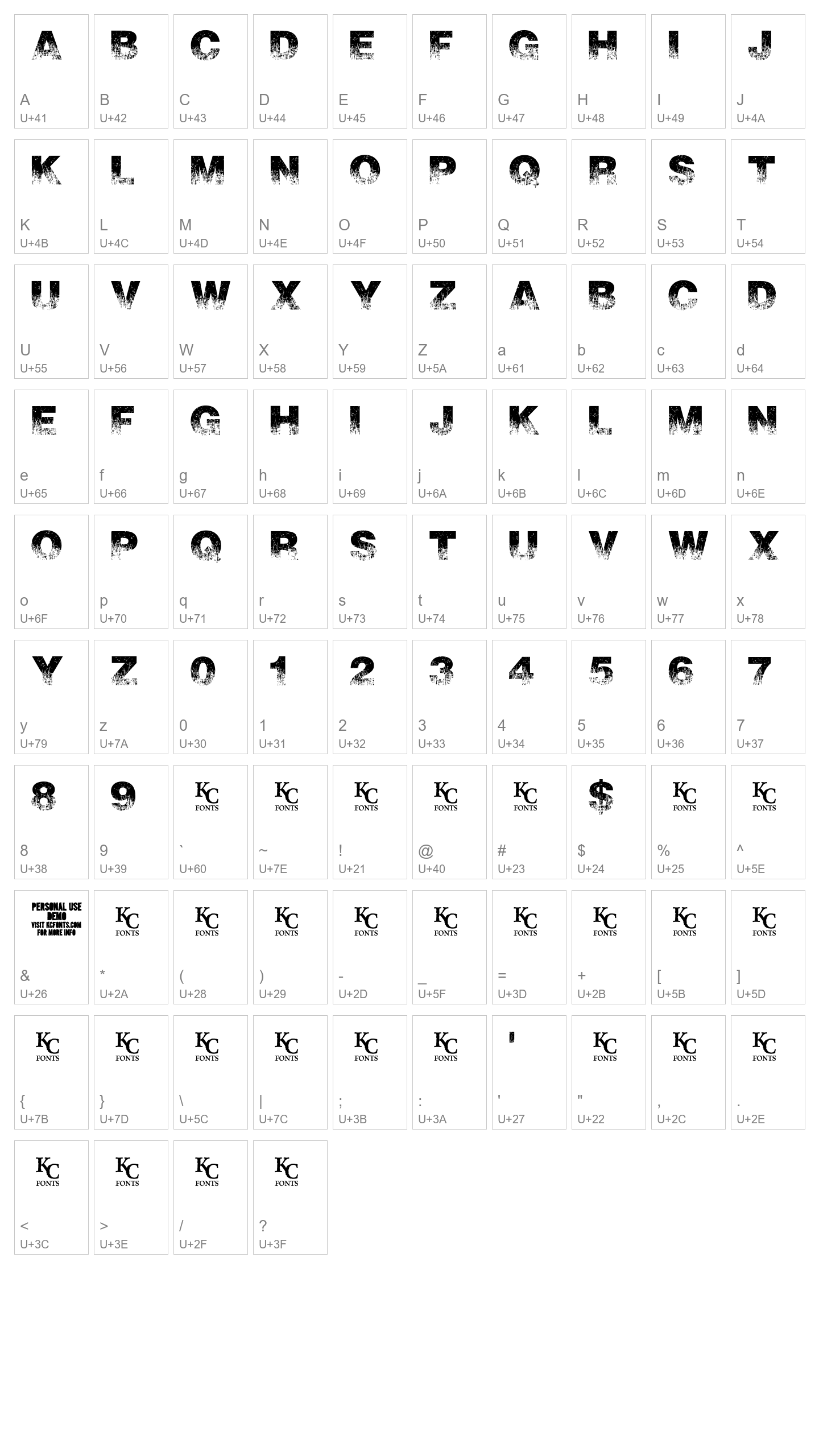 Character Map Image