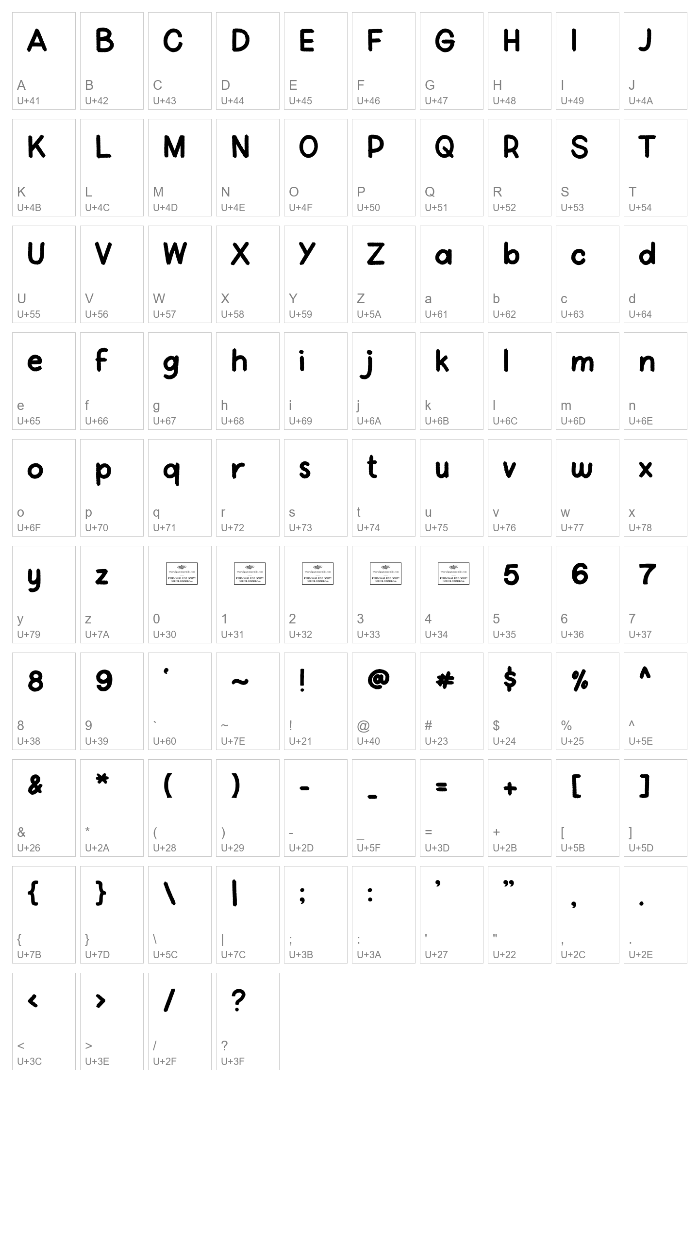 Character Map Image
