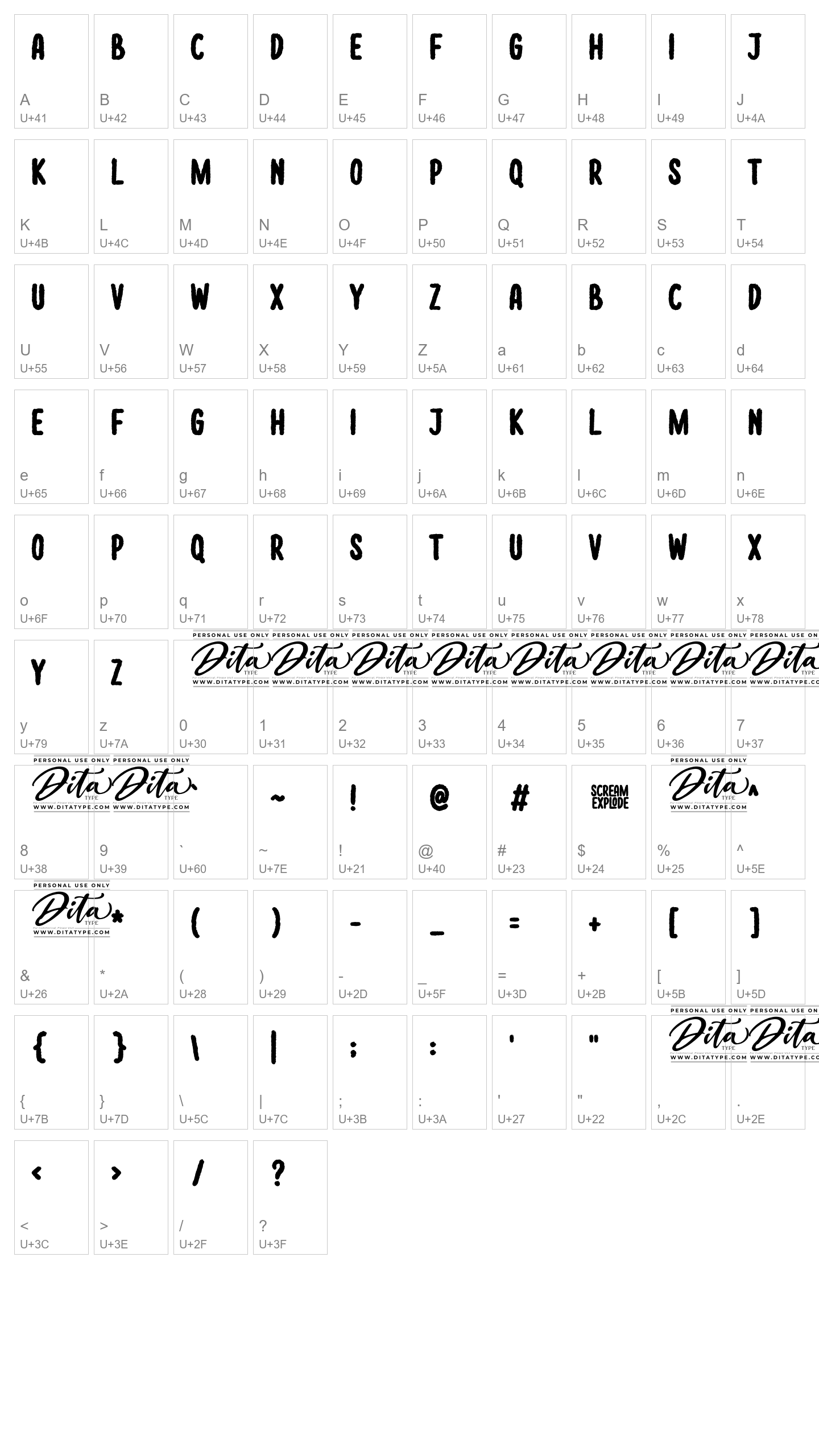 Character Map Image