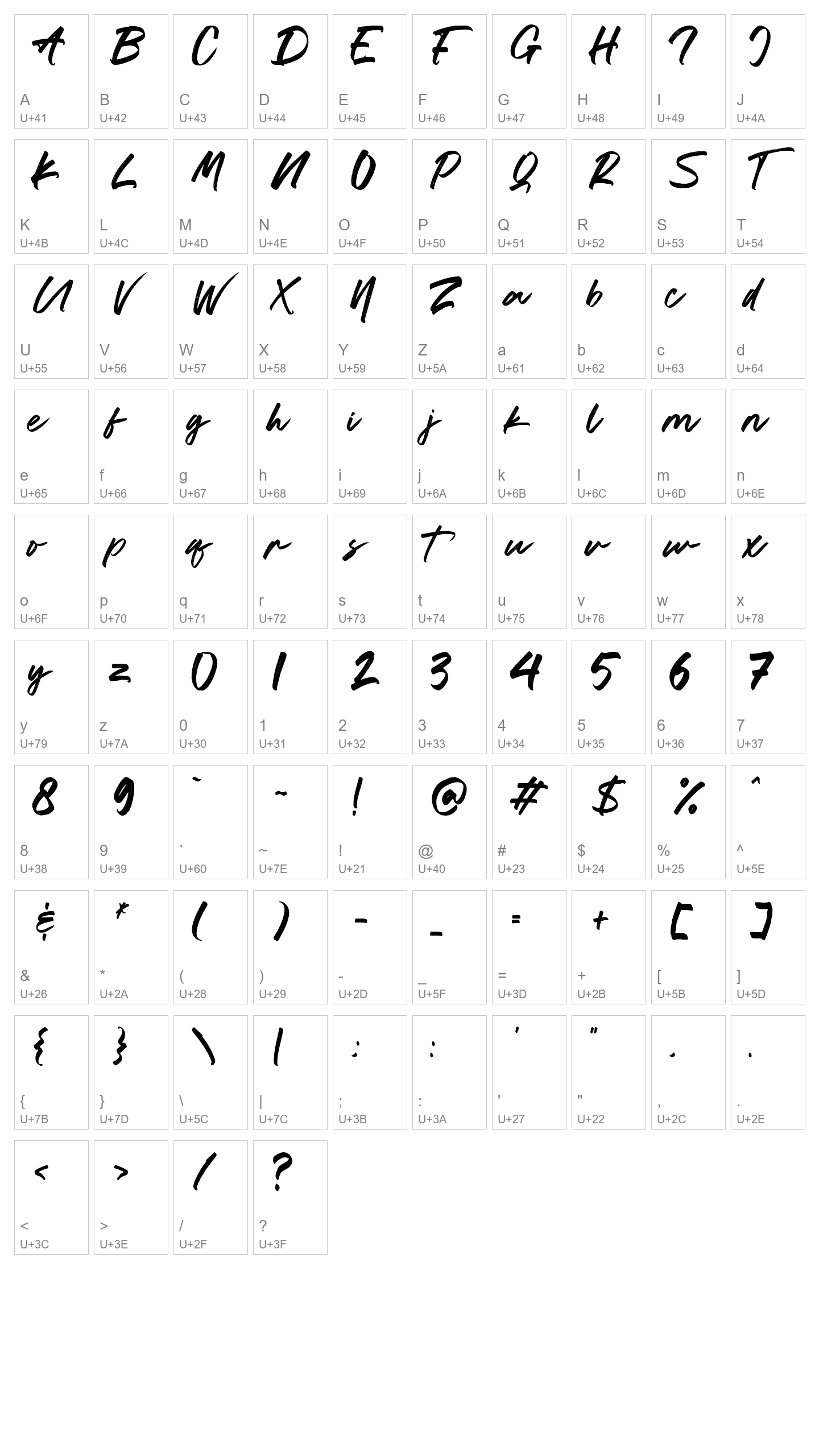 Character Map Image