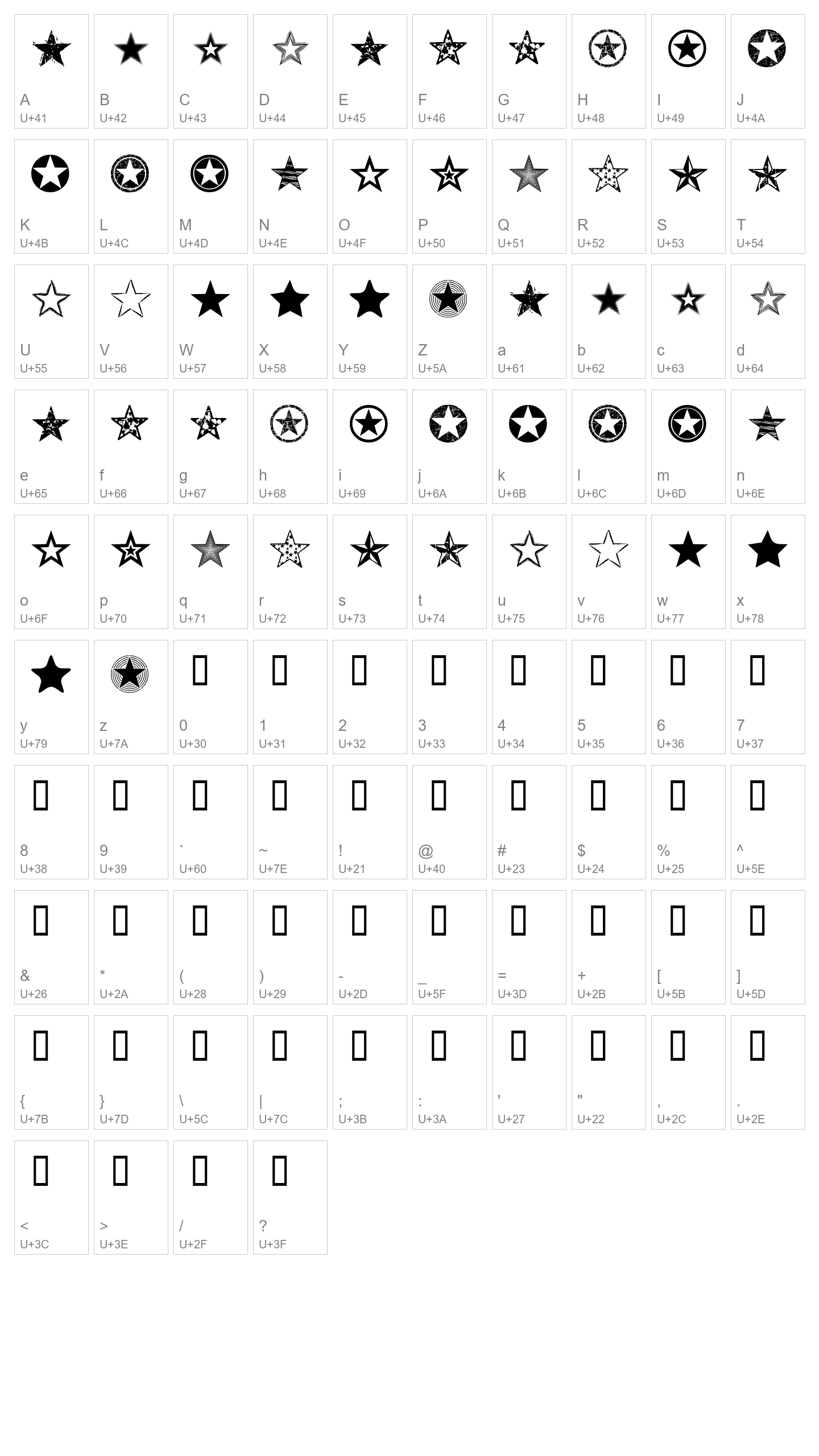 Character Map Image