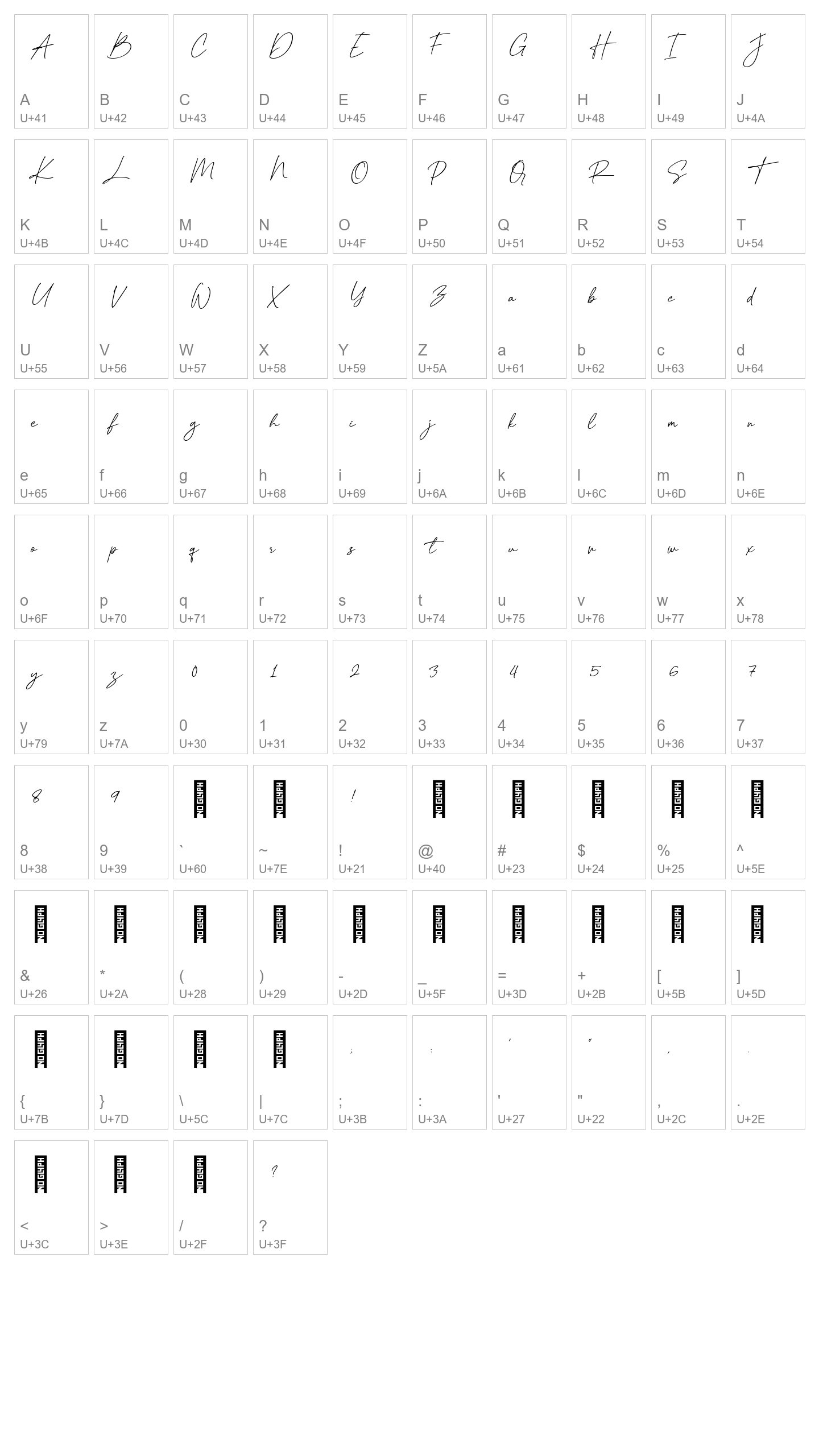 Character Map Image
