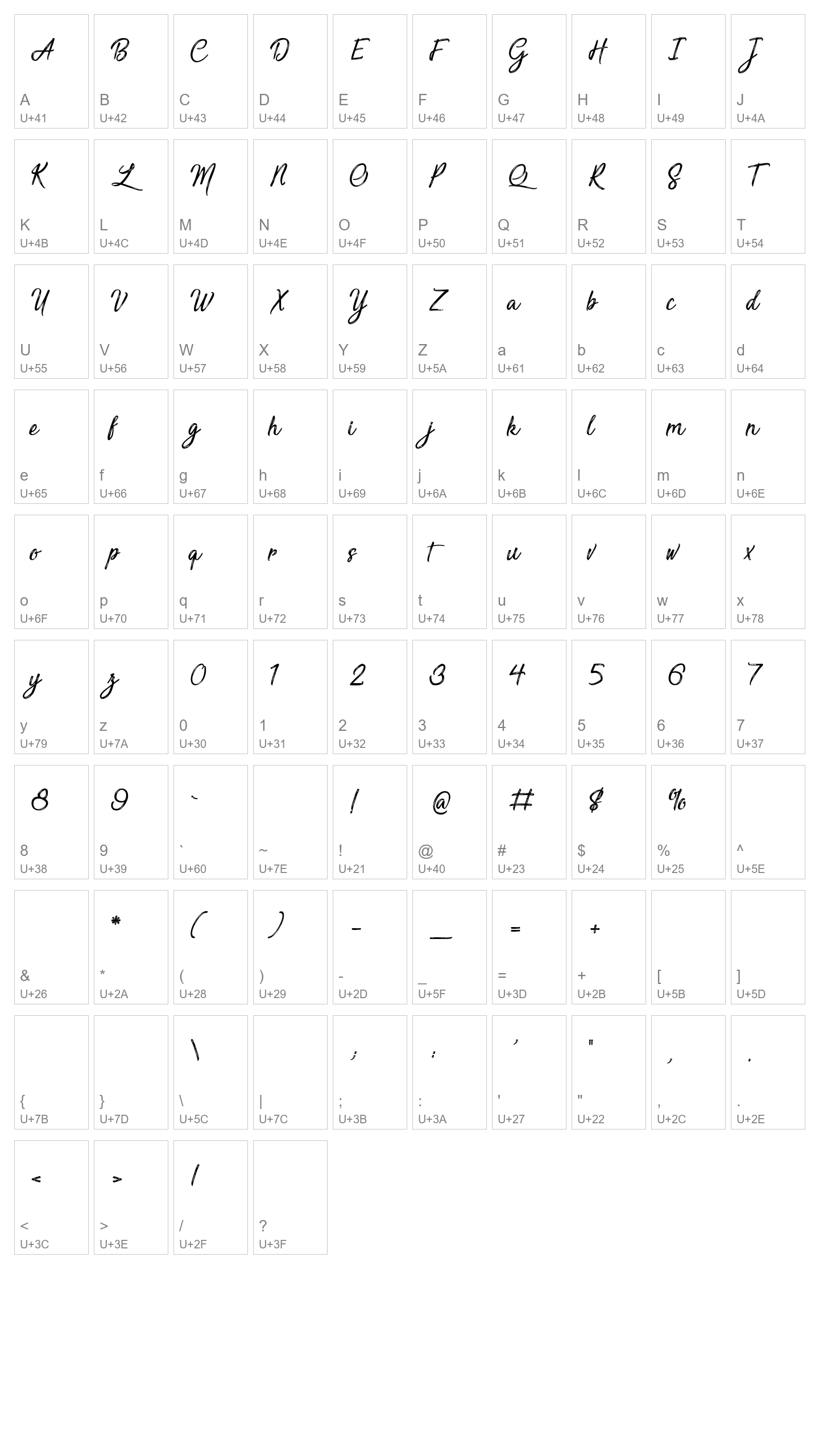 Character Map Image