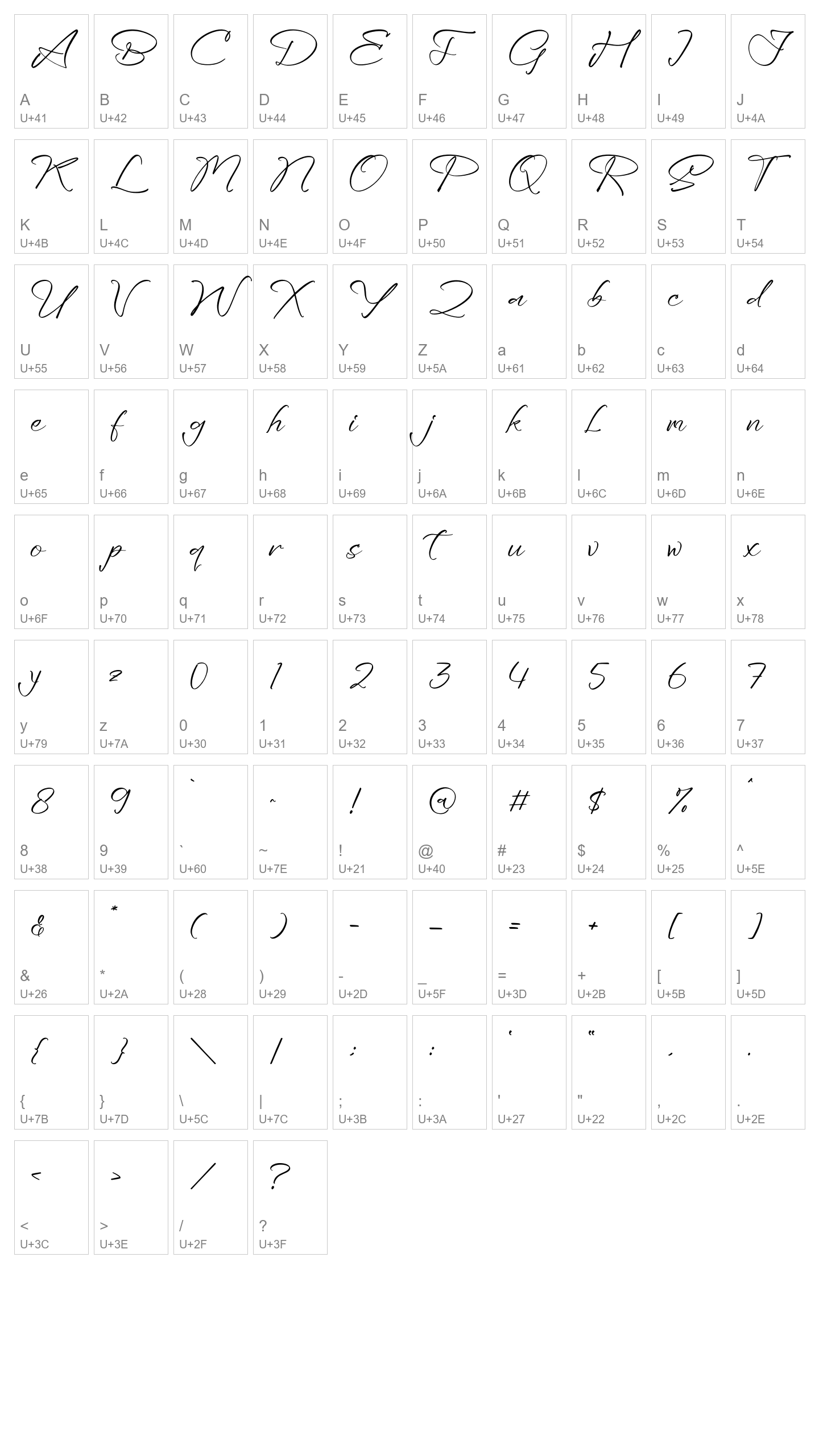 Character Map Image