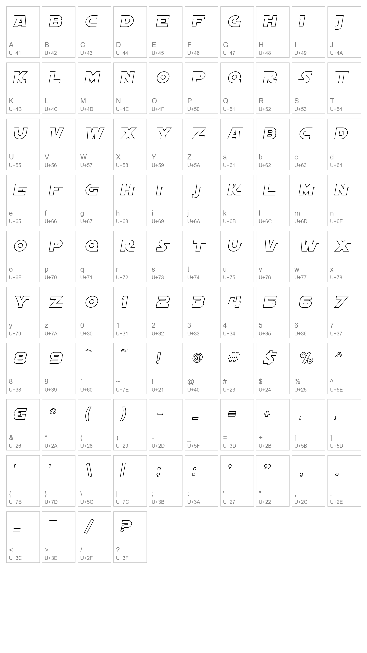 Character Map Image