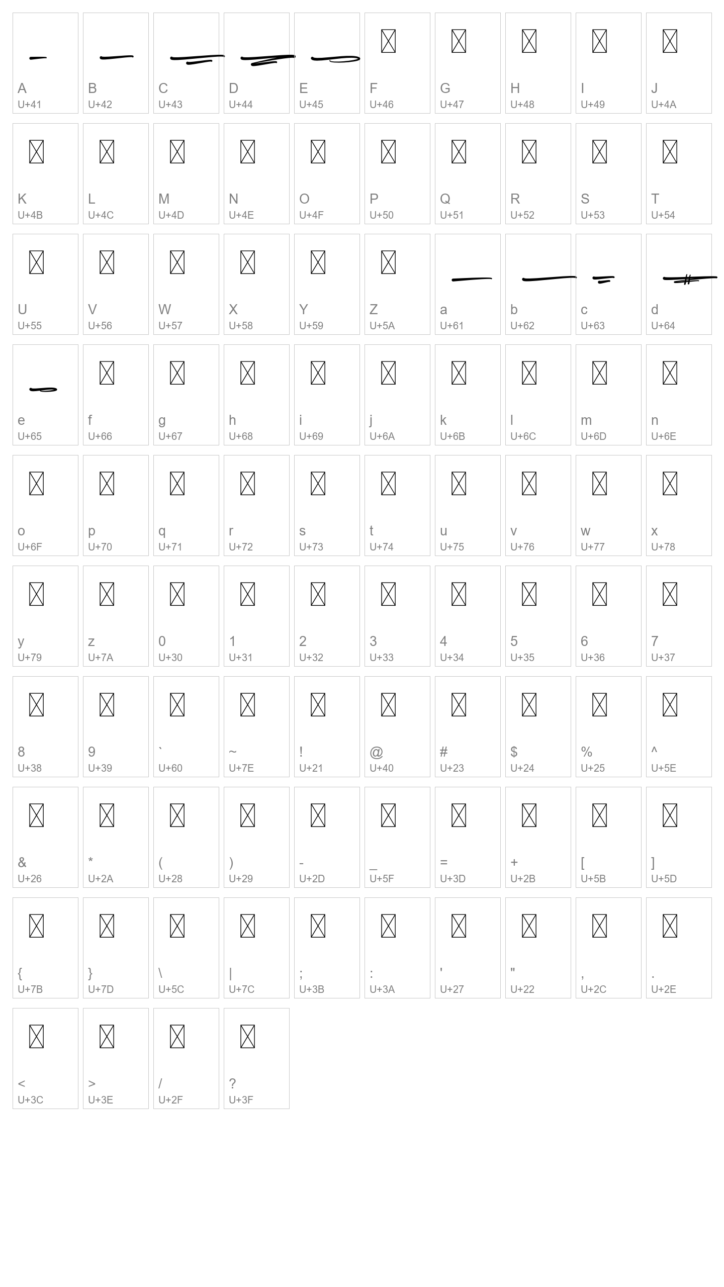 Character Map Image