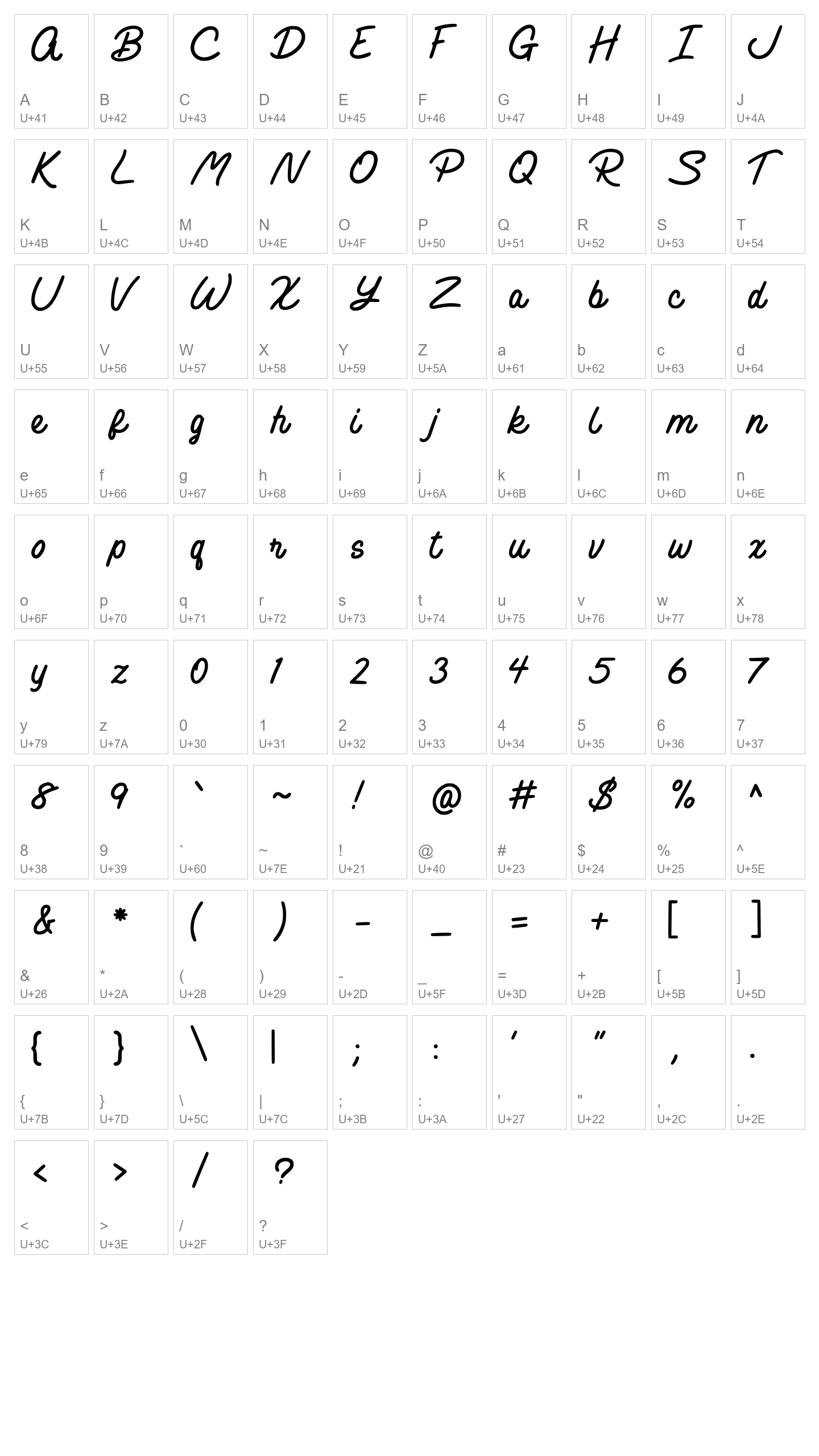 Character Map Image