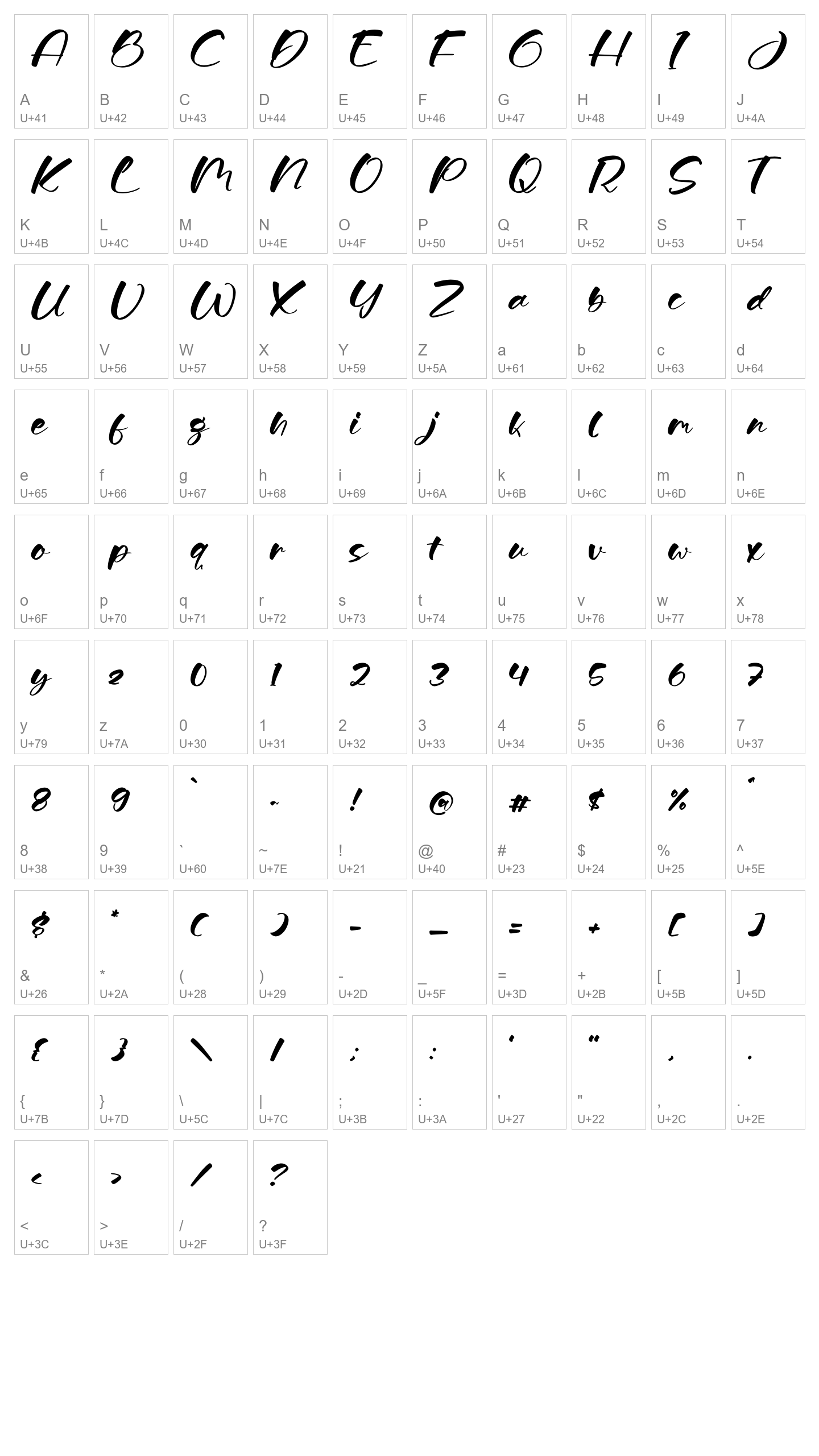 Character Map Image