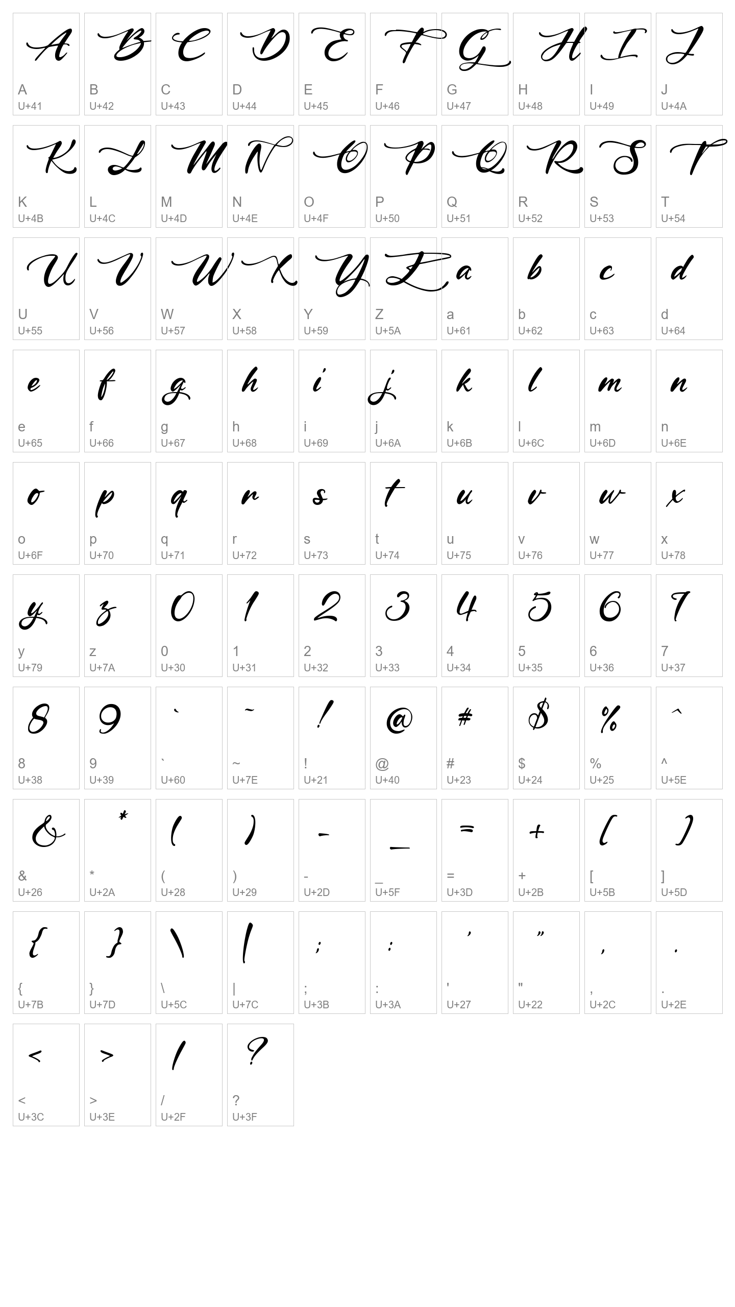 Character Map Image