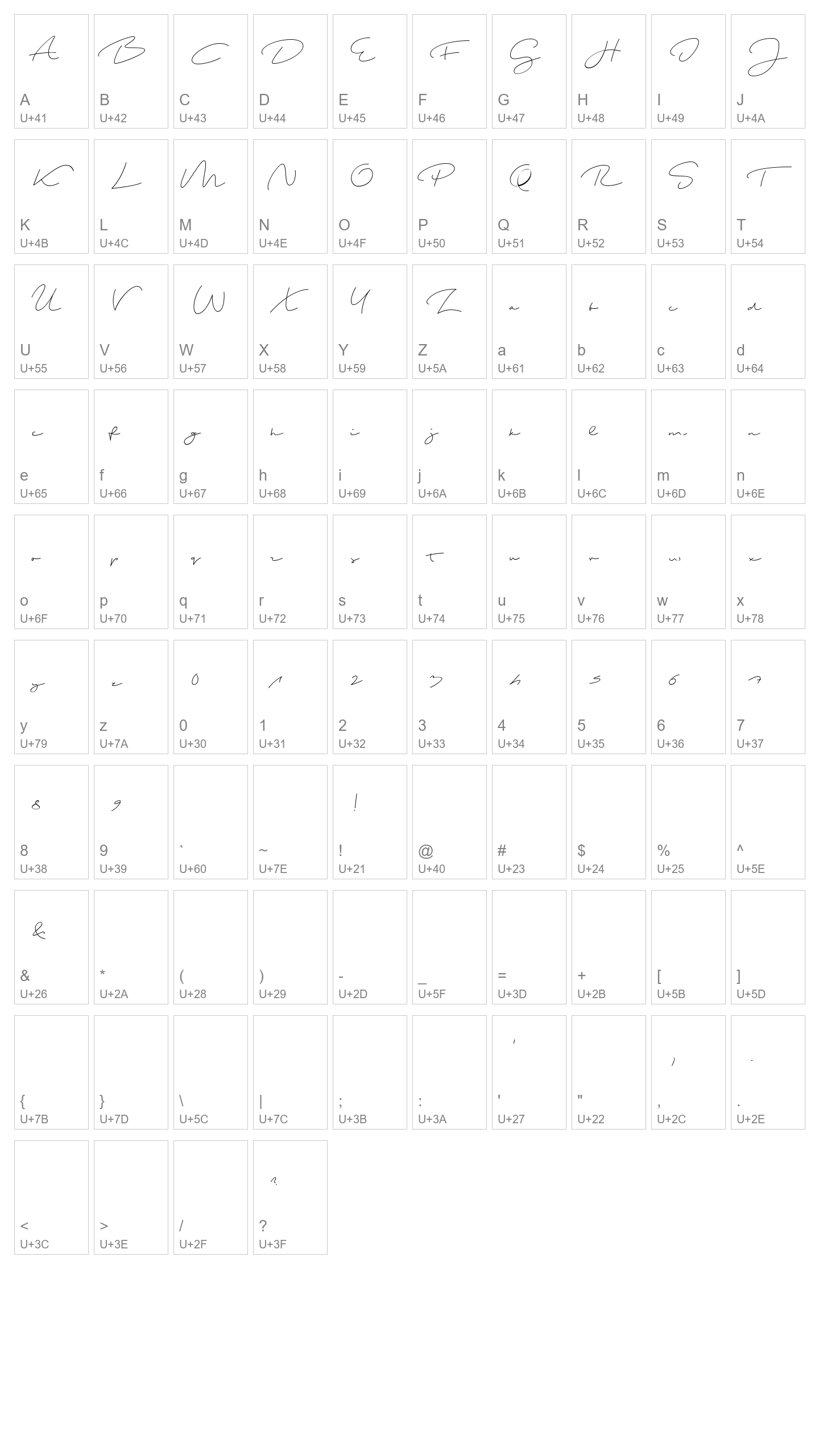 Character Map Image
