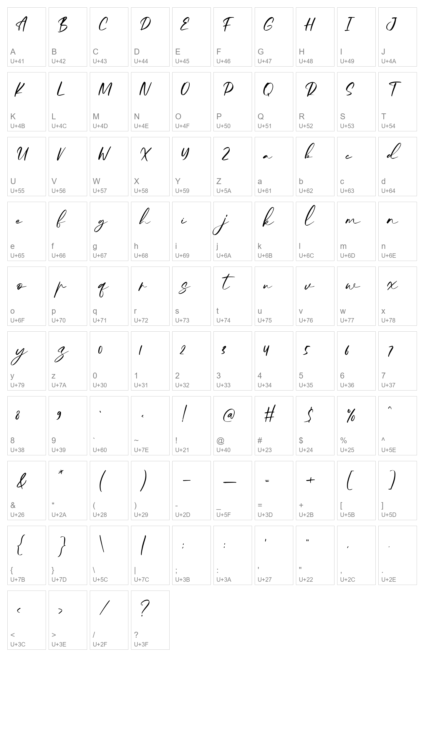 Character Map Image