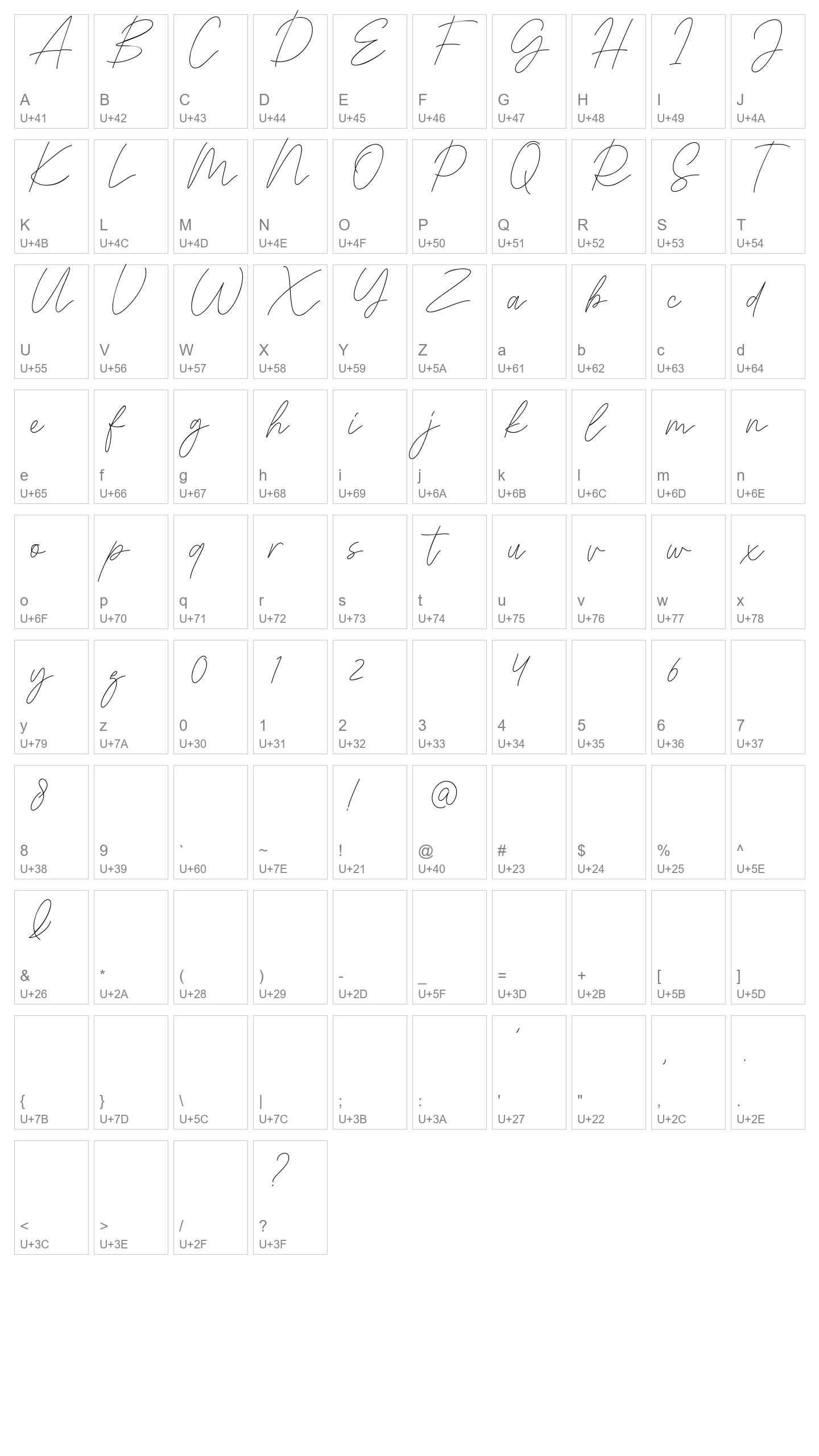 Character Map Image