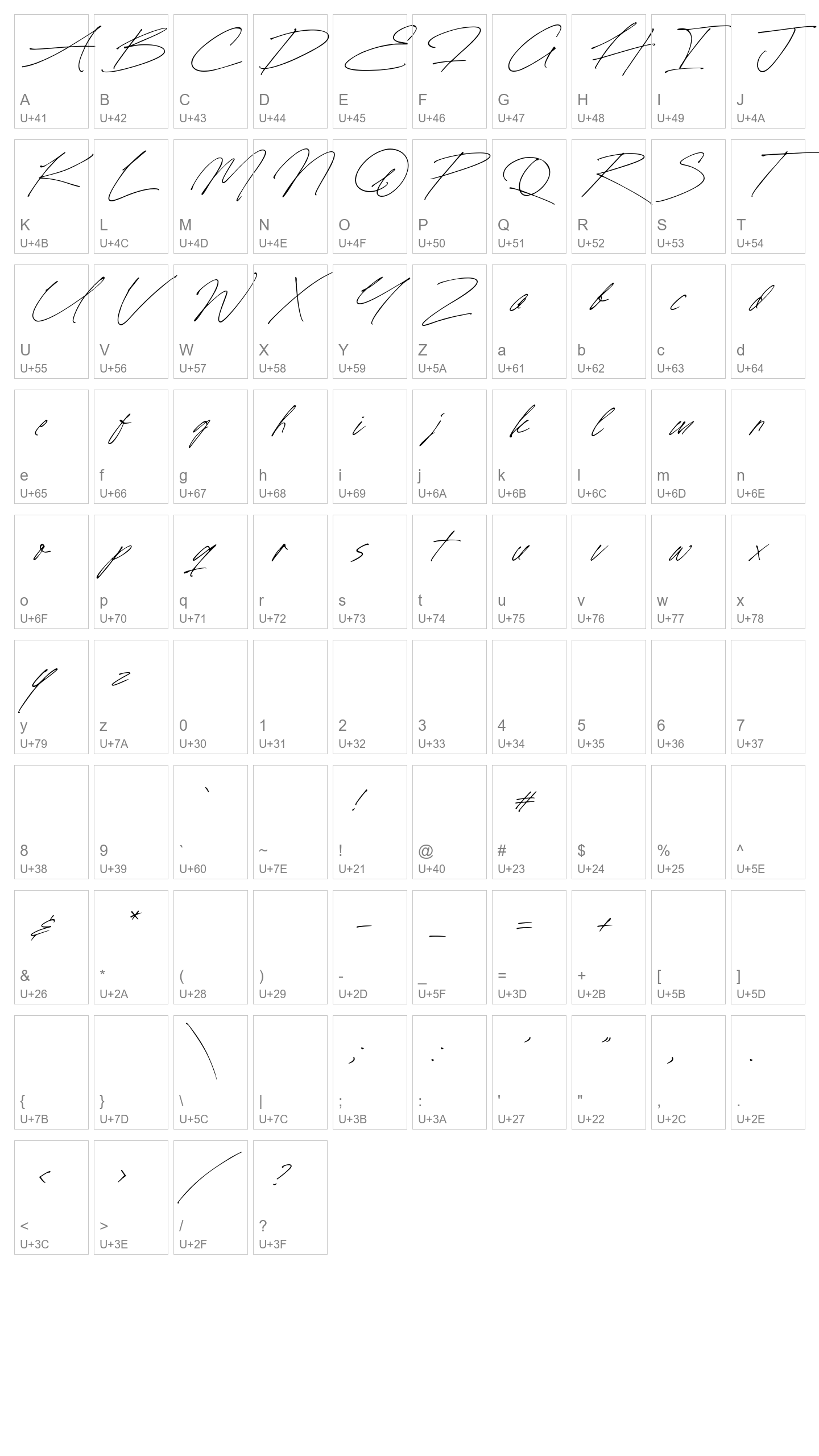 Character Map Image