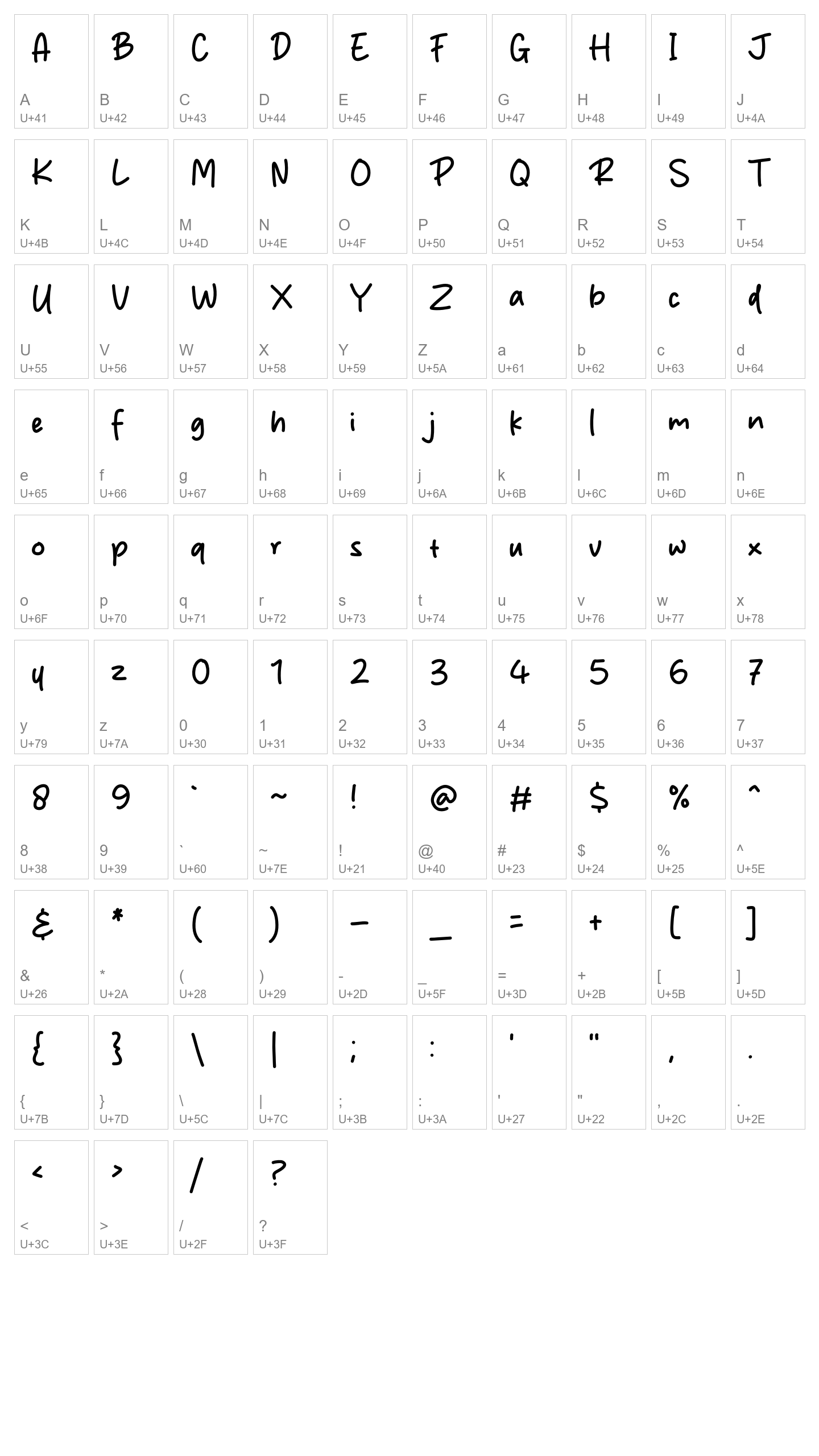 Character Map Image