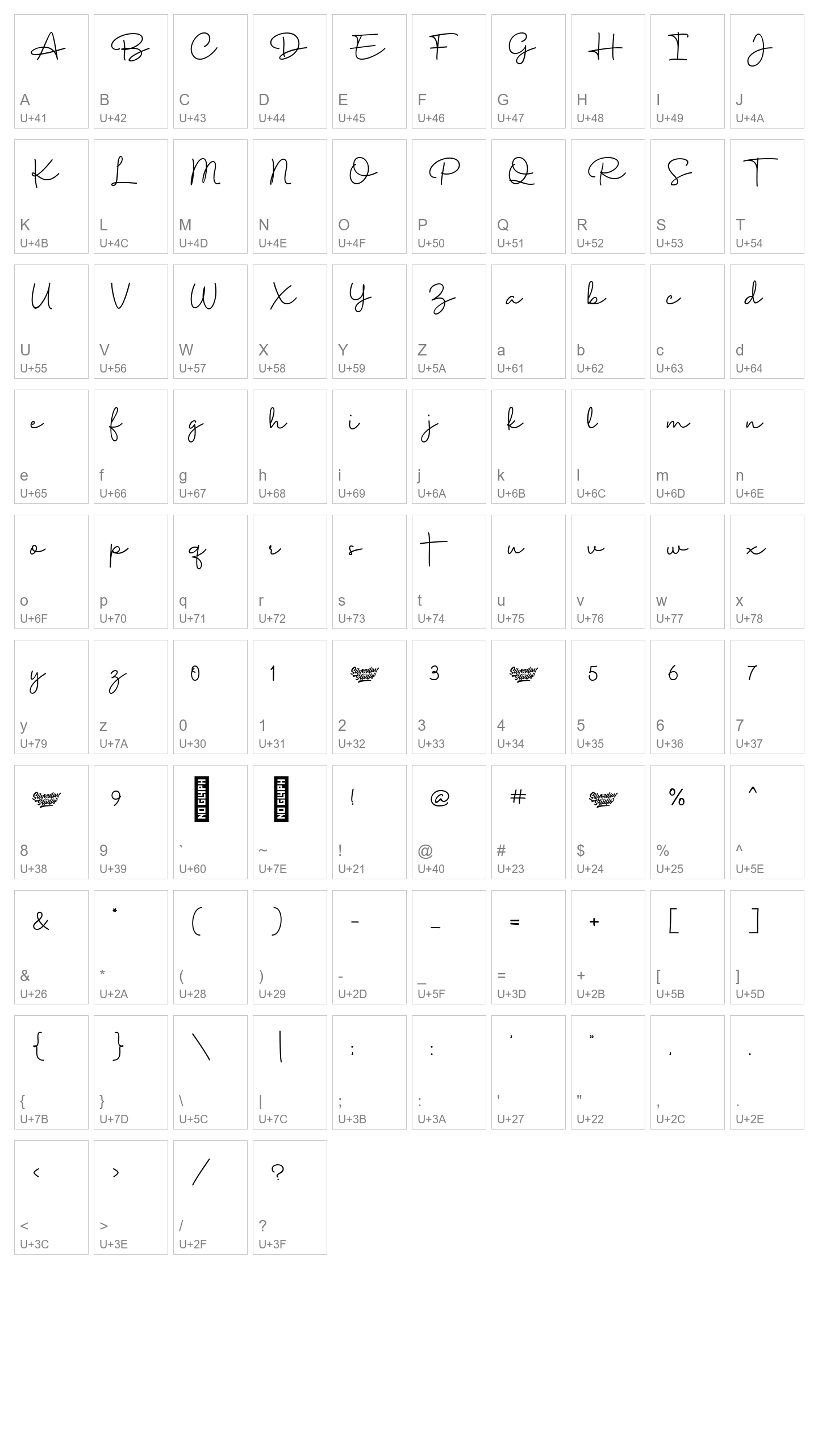 Character Map Image