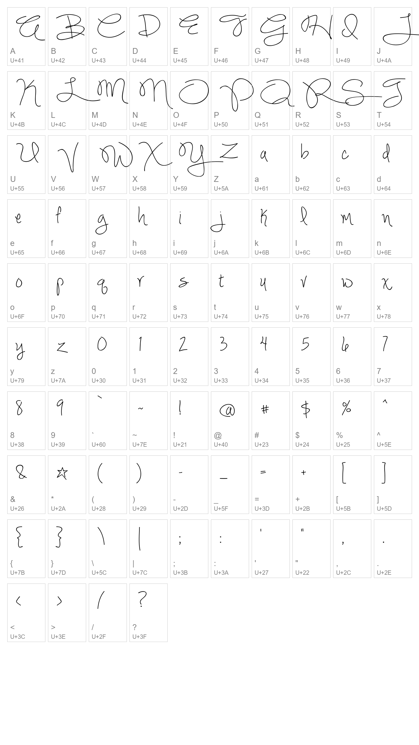 Character Map Image