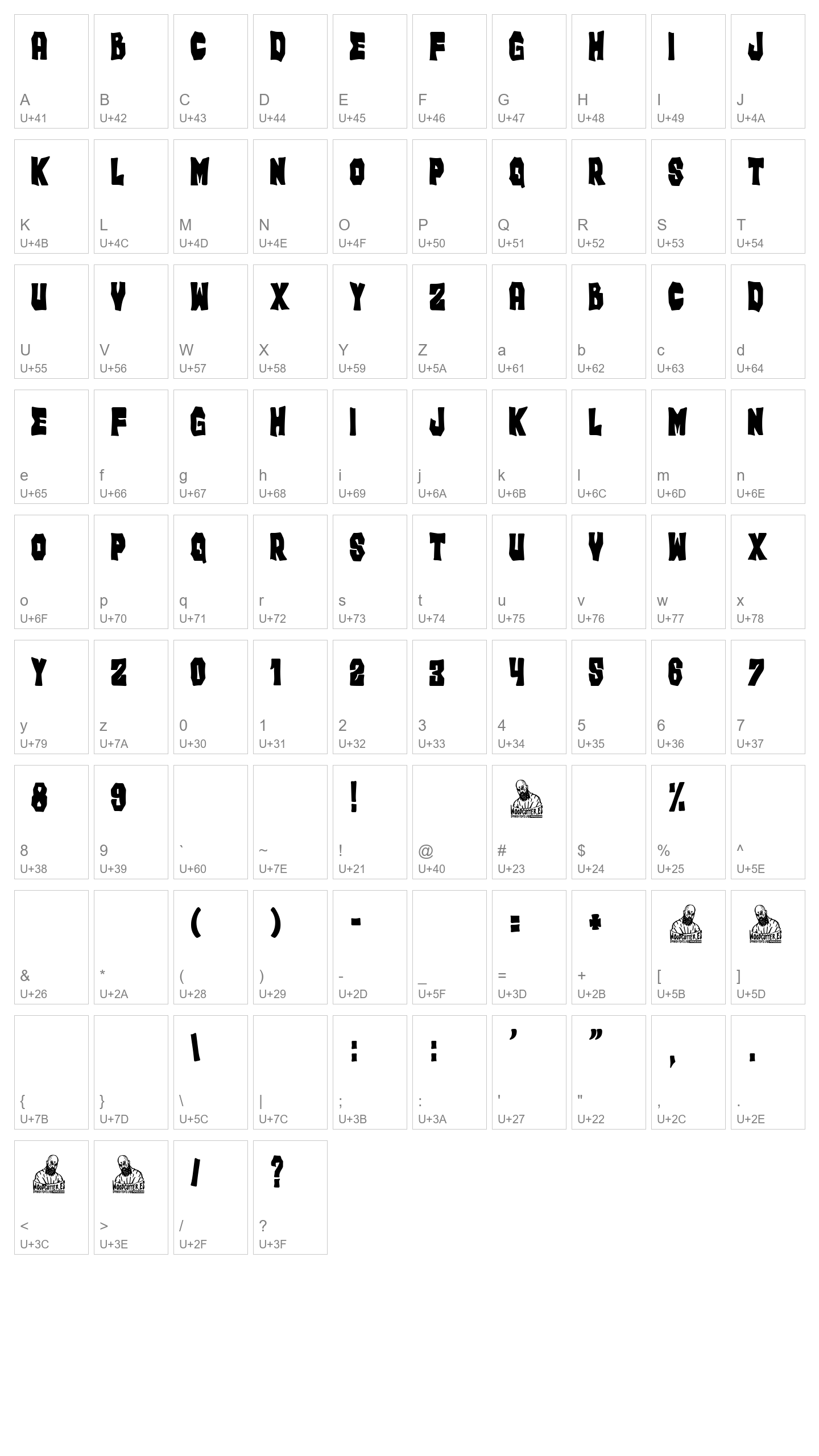 Character Map Image