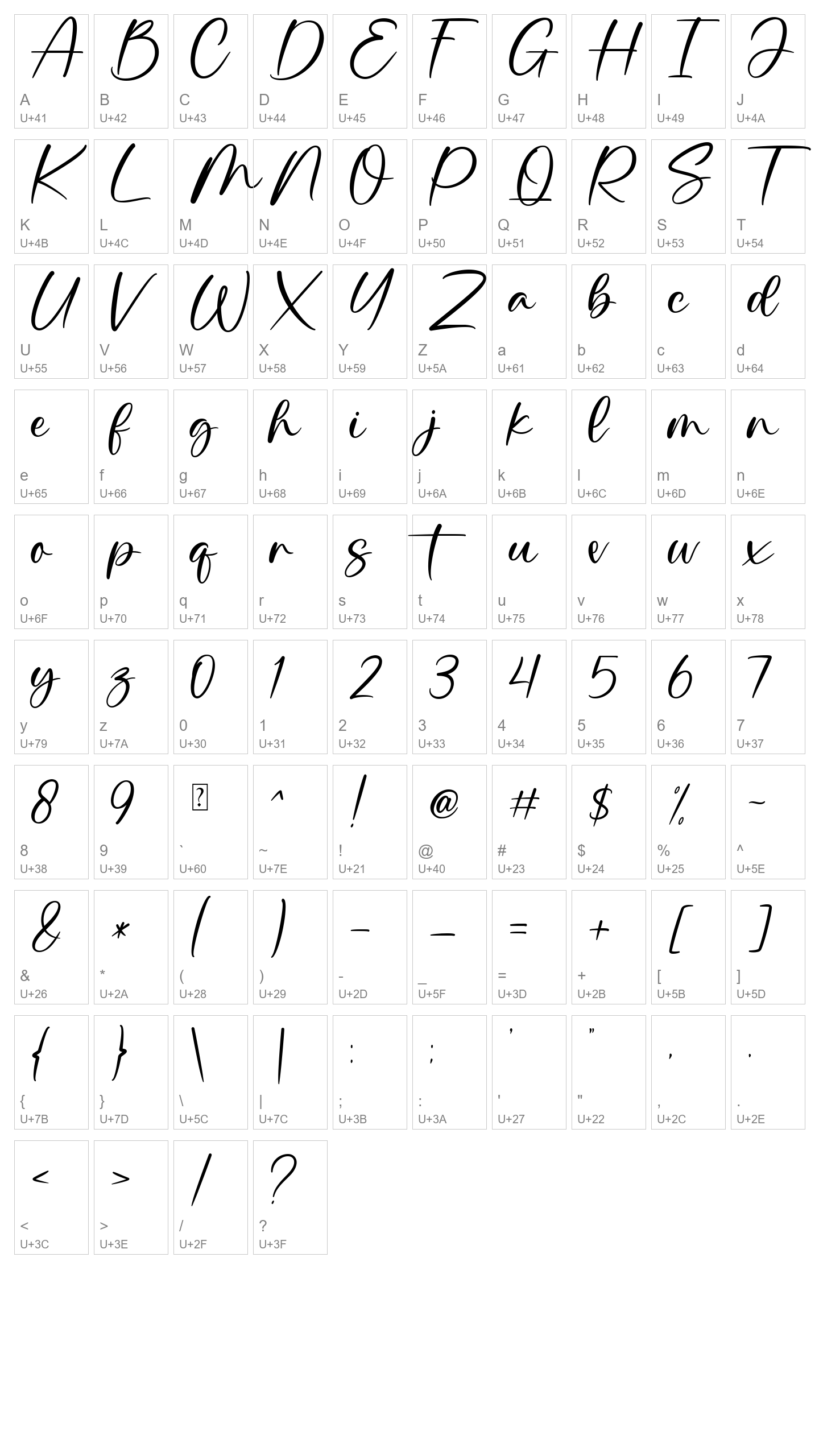 Character Map Image
