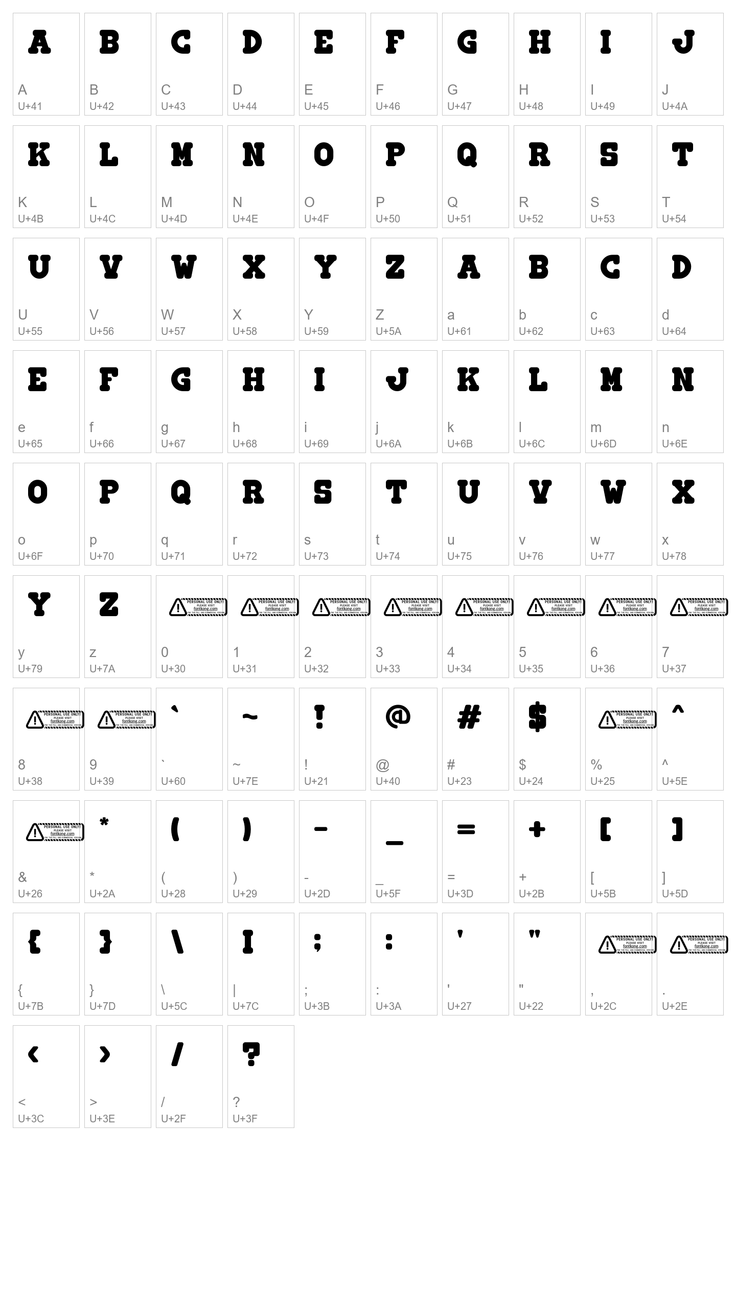 Character Map Image