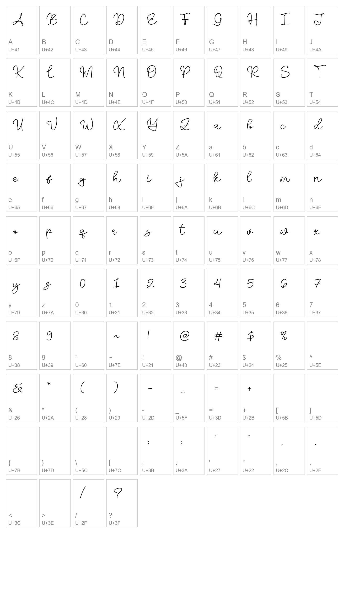 Character Map Image