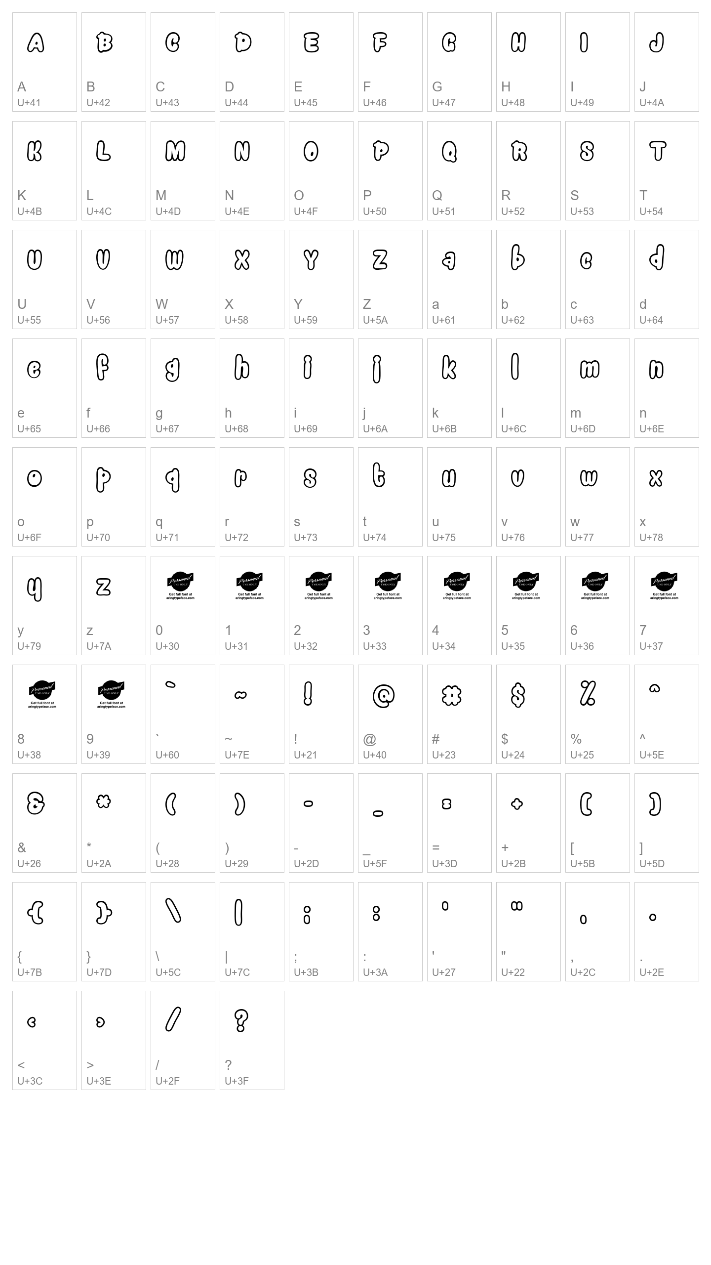 Character Map Image