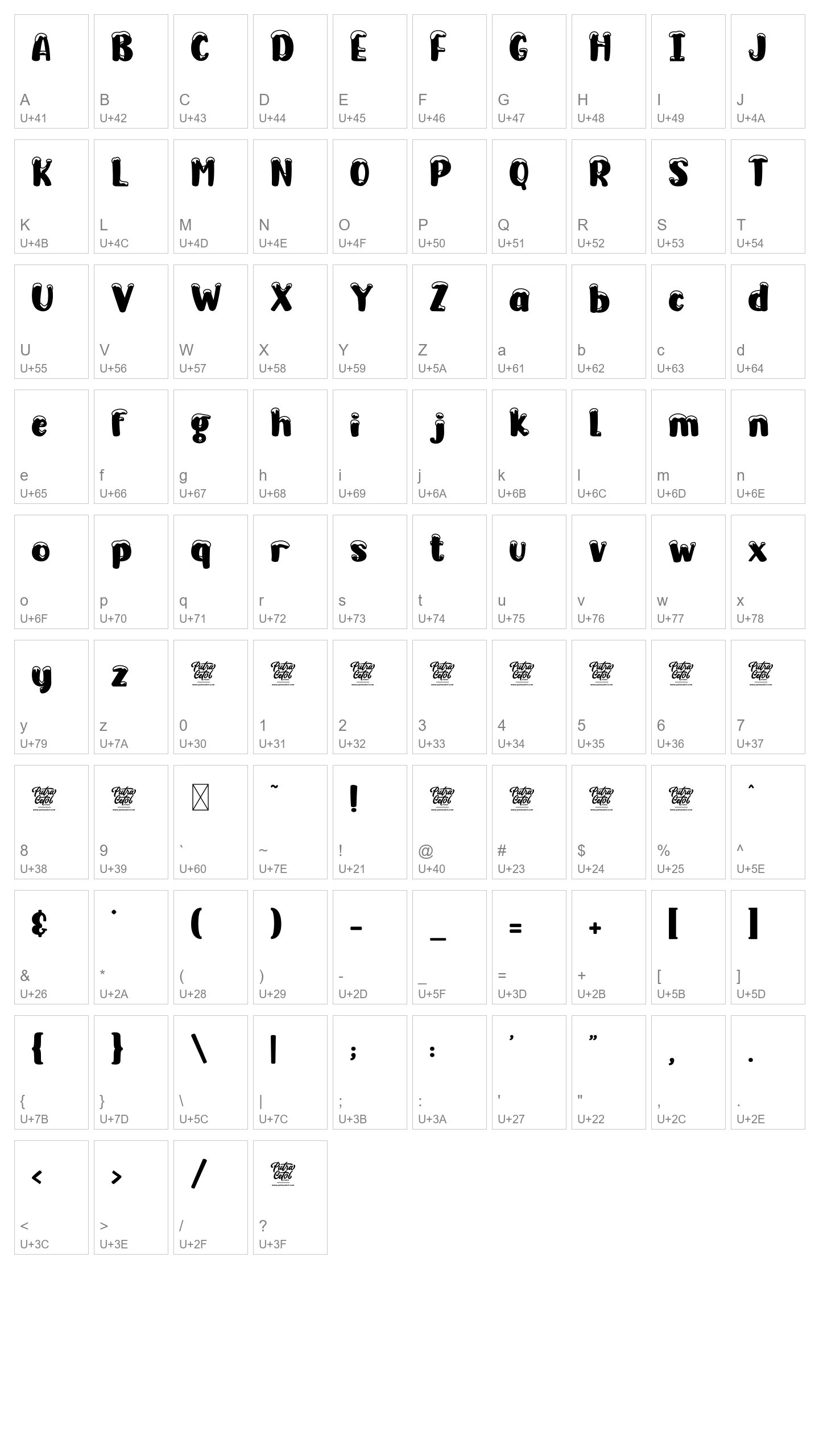 Character Map Image