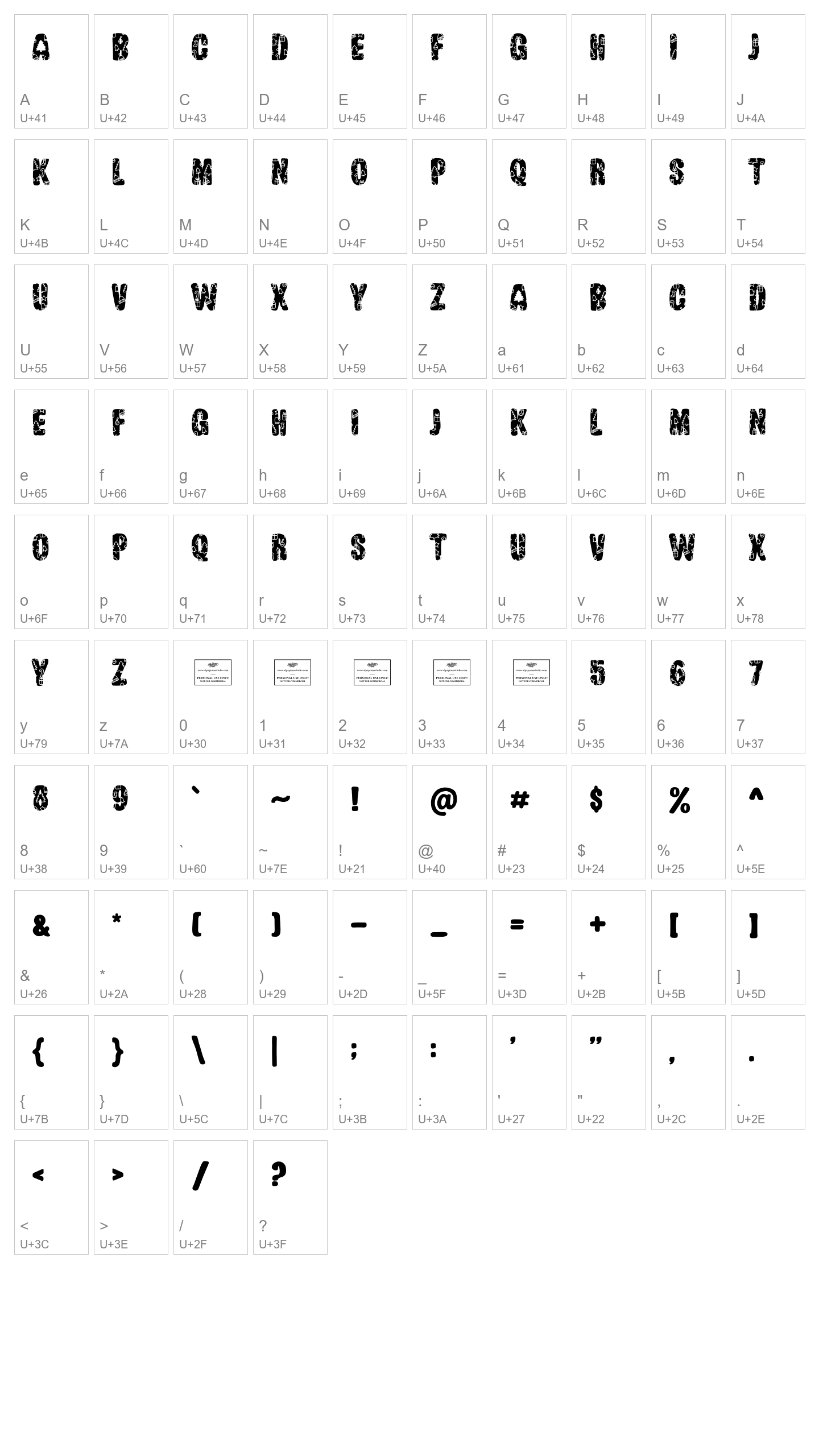 Character Map Image