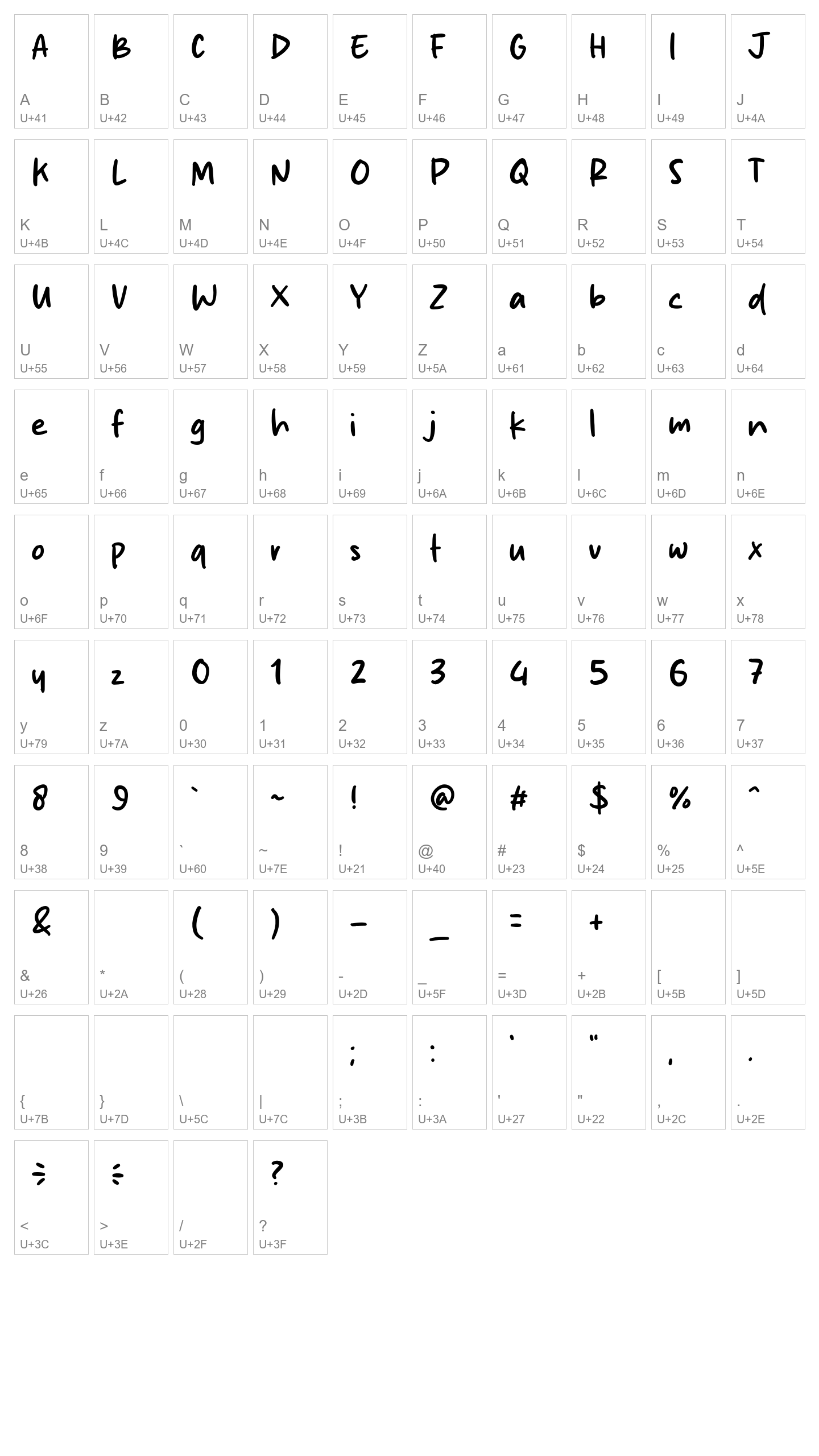 Character Map Image