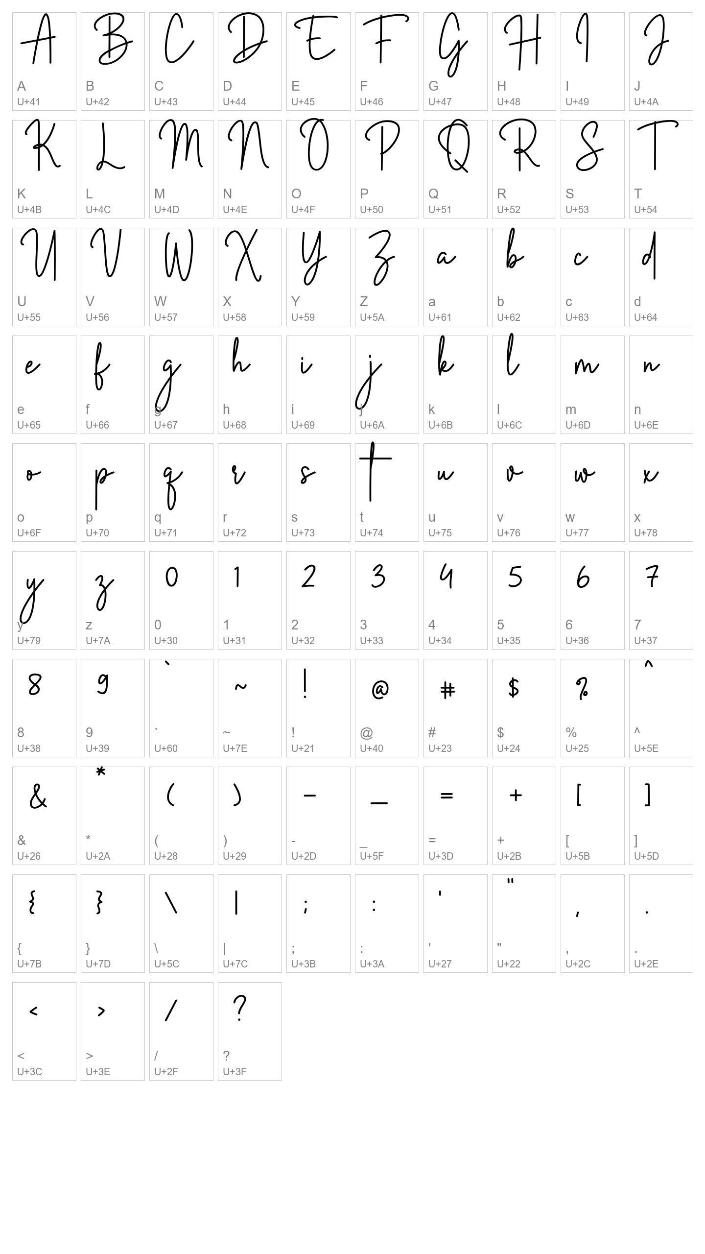 Character Map Image