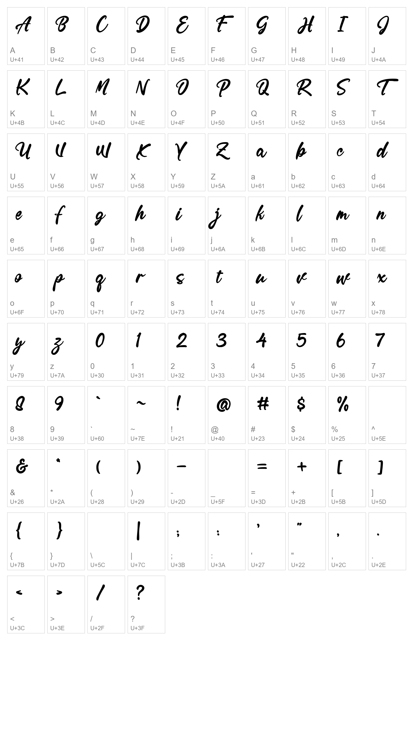 Character Map Image