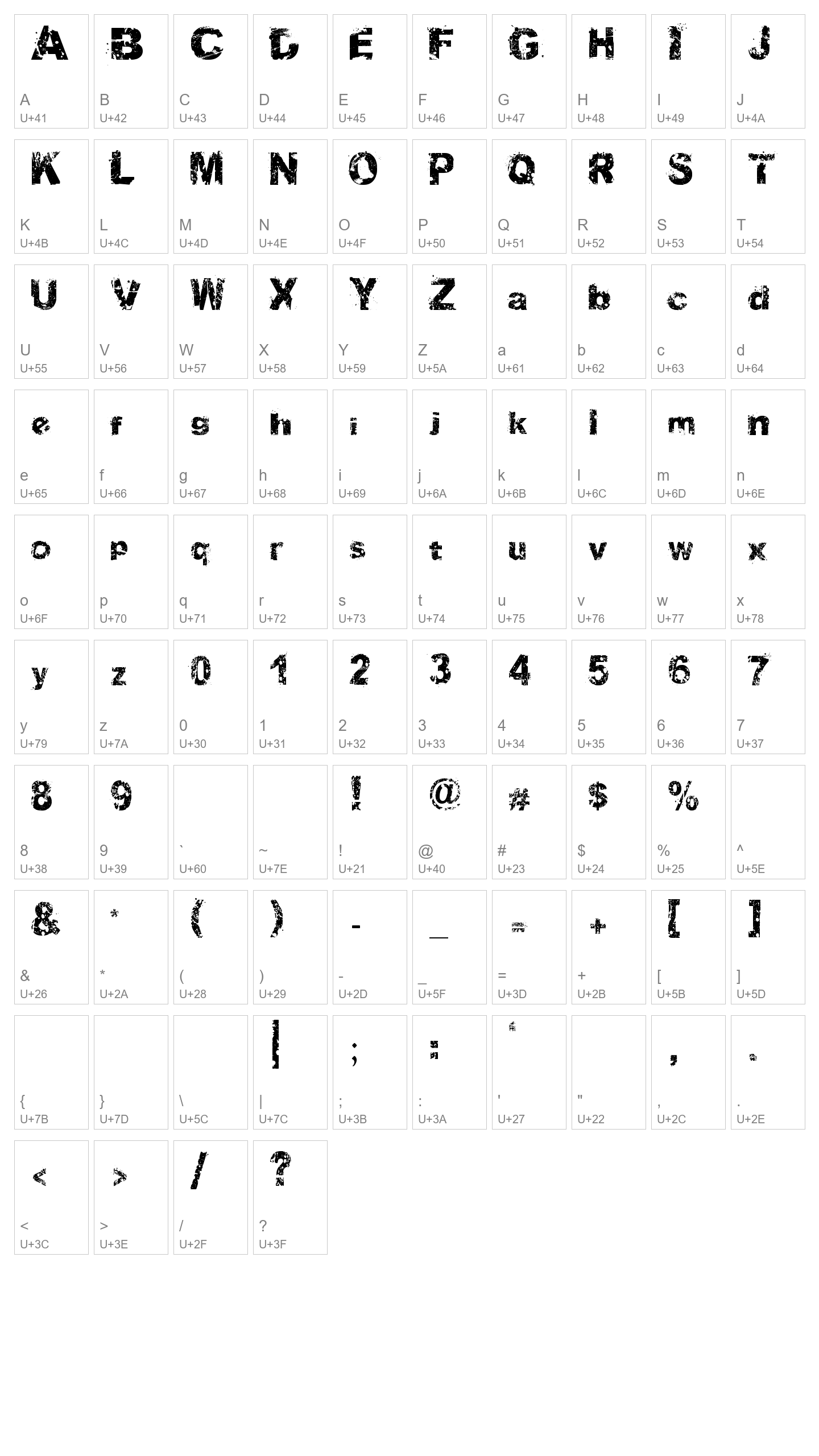 Character Map Image