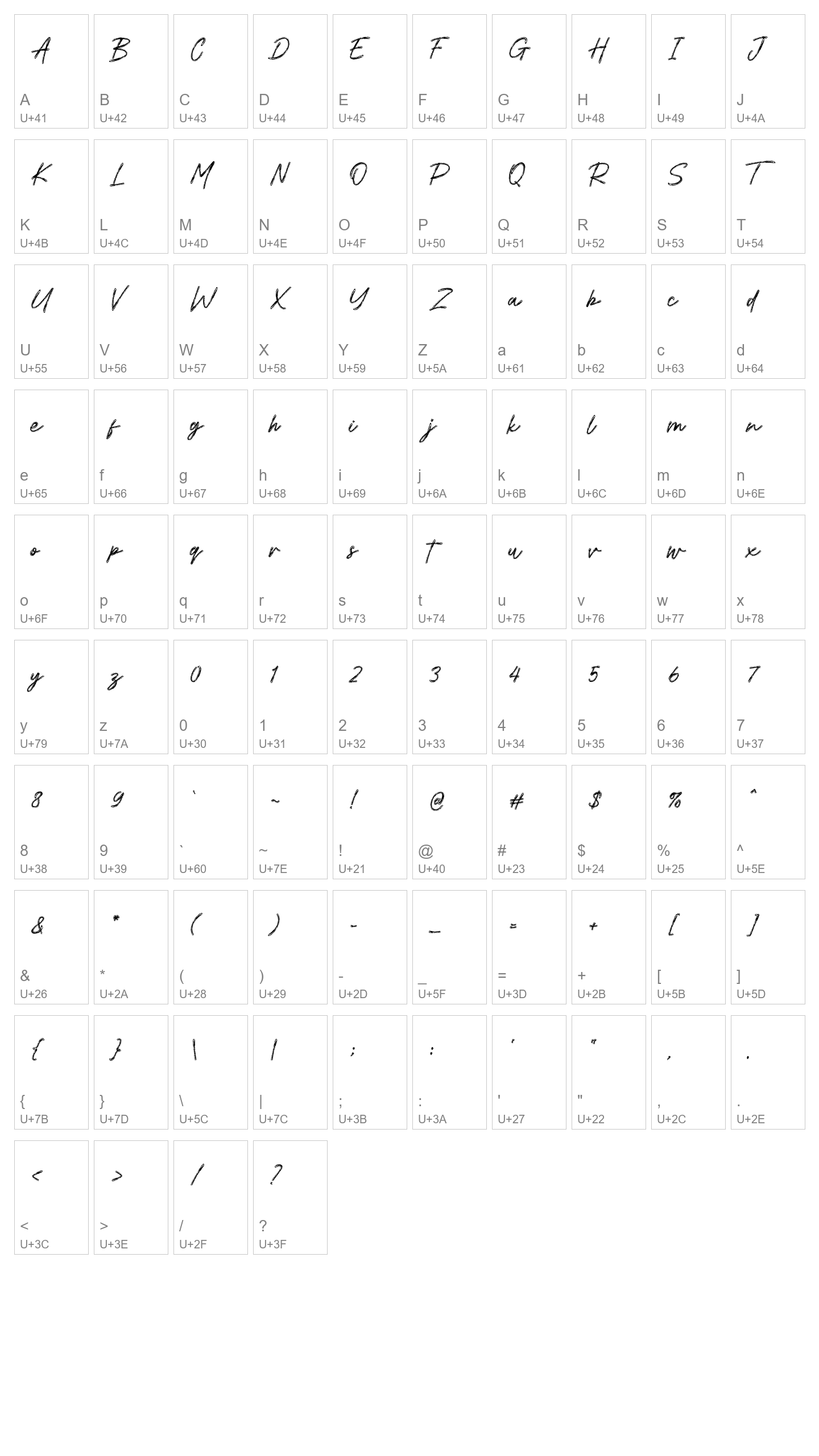 Character Map Image
