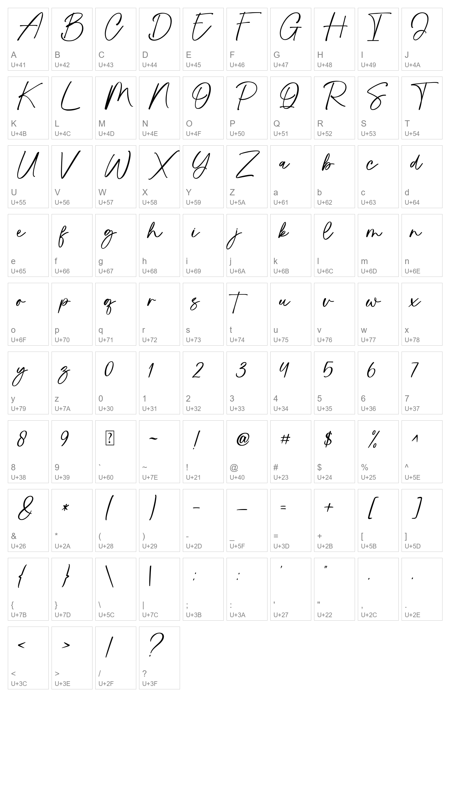 Character Map Image