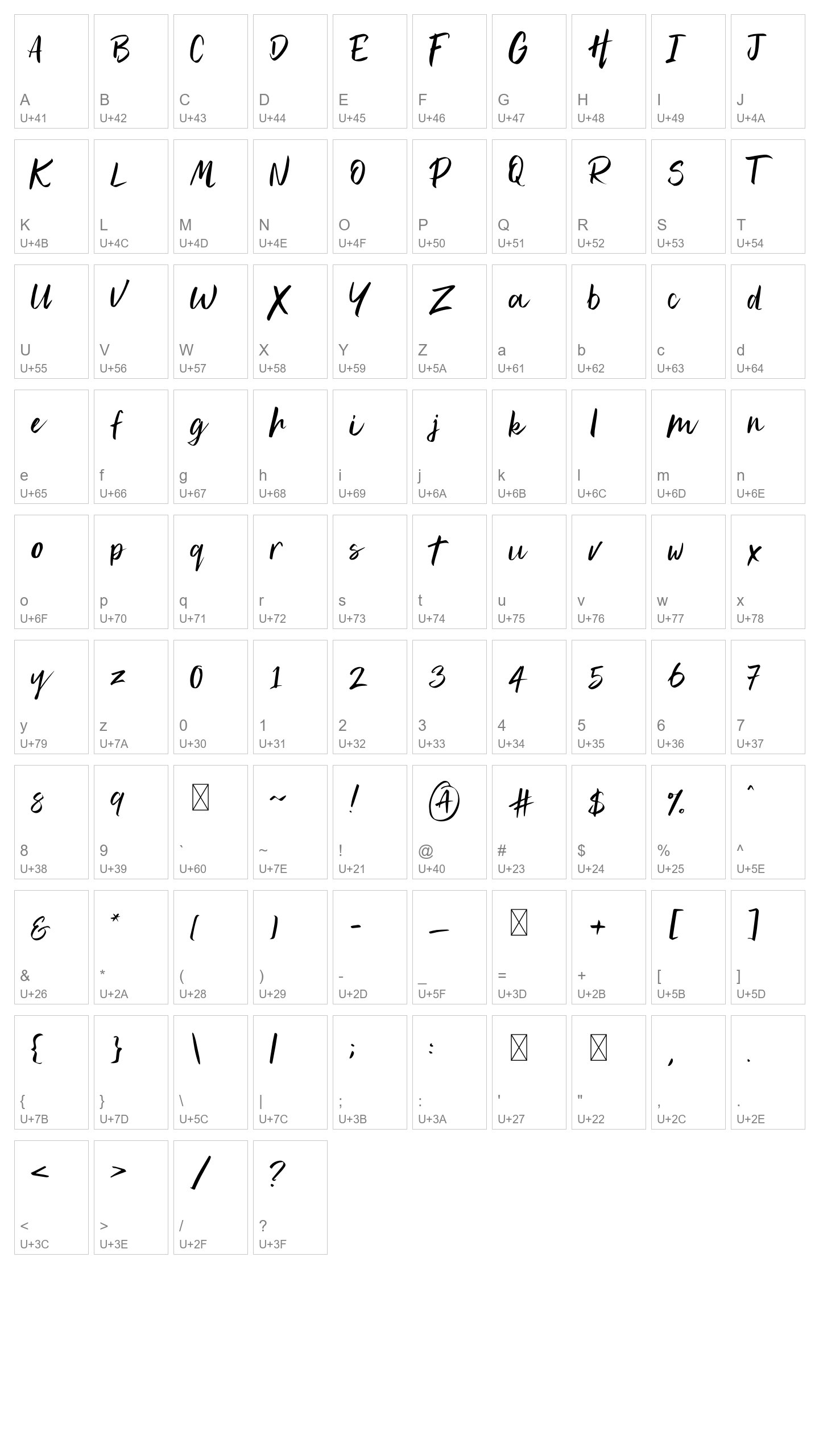 Character Map Image