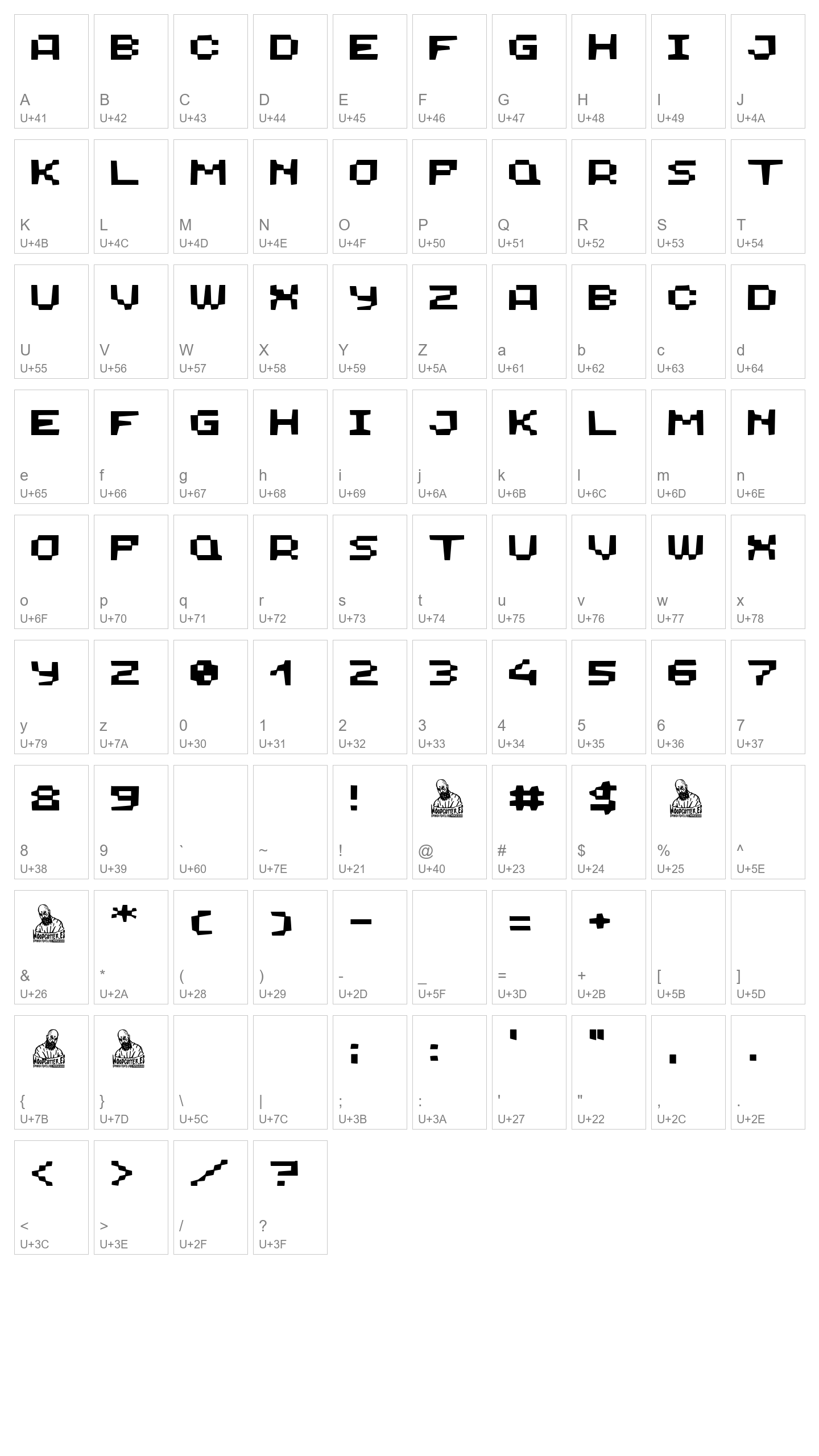 Character Map Image